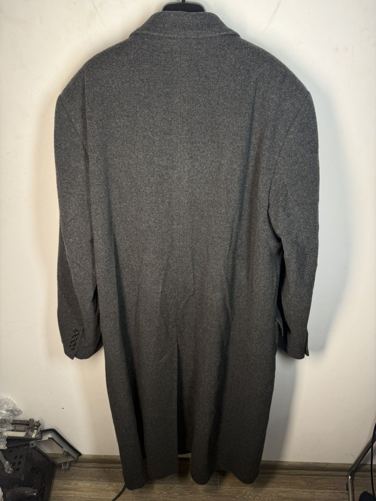Yves Saint Laurent Grey Wool YSL Coat Heavy Soft Long Size US XL / EU 56 / 4 - 8 Thumbnail