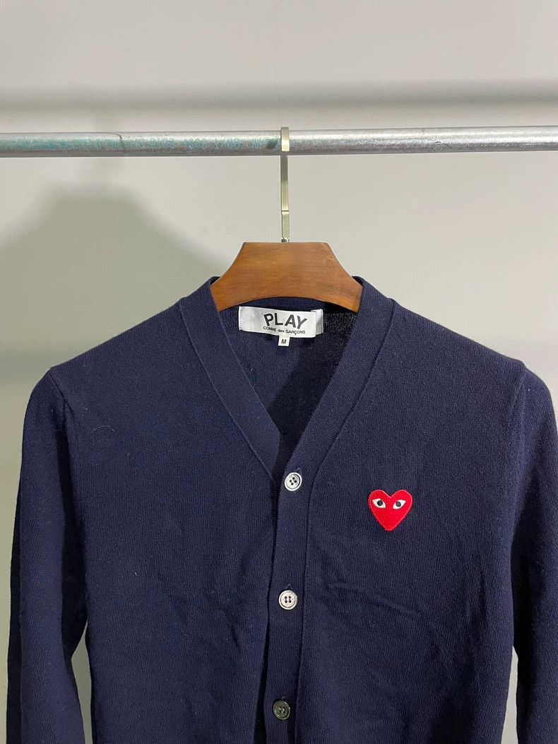 Comme des Garcons Comme Des Garcons Red Heart Black Cardigan Sweater Size M / US 6-8 / IT 42-44 - 2 Thumbnail