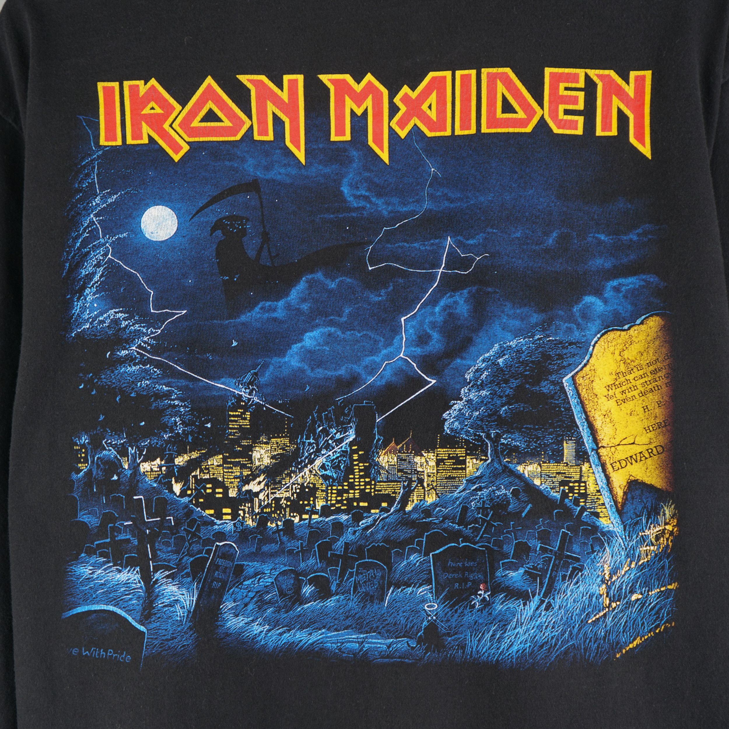 Band Tees × Vintage Vintage 1990s Iron Maiden T-Shirt Live After Death Size US XL / EU 56 / 4 - 10 Thumbnail