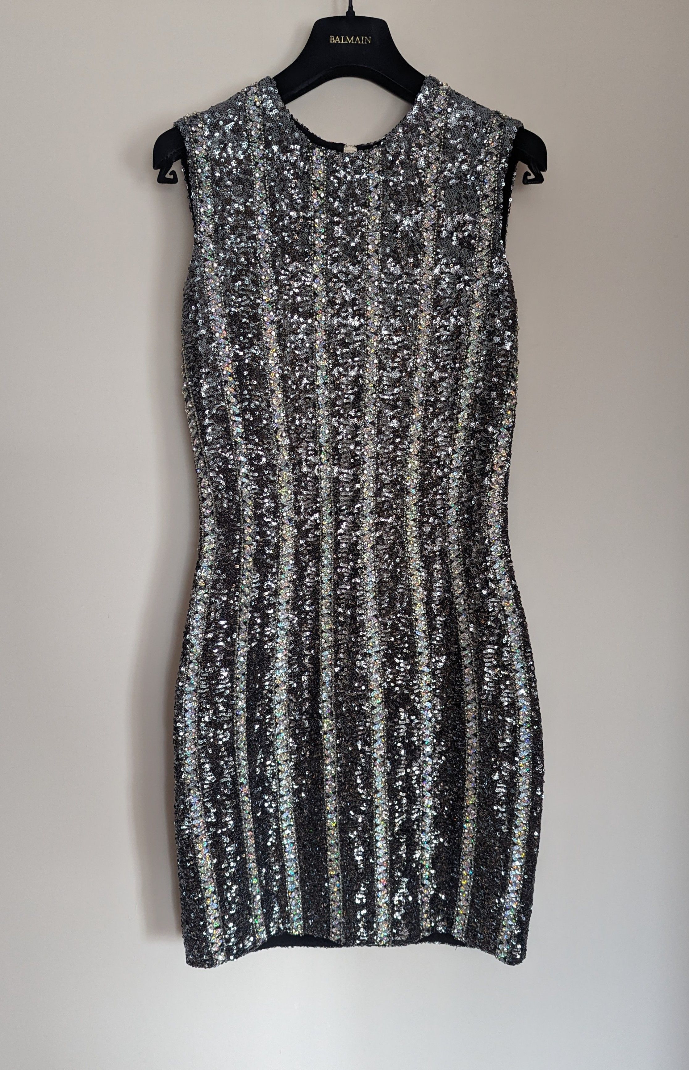 image of Balmain Dress Couture Crystal Sequin, Women's (Size XS)