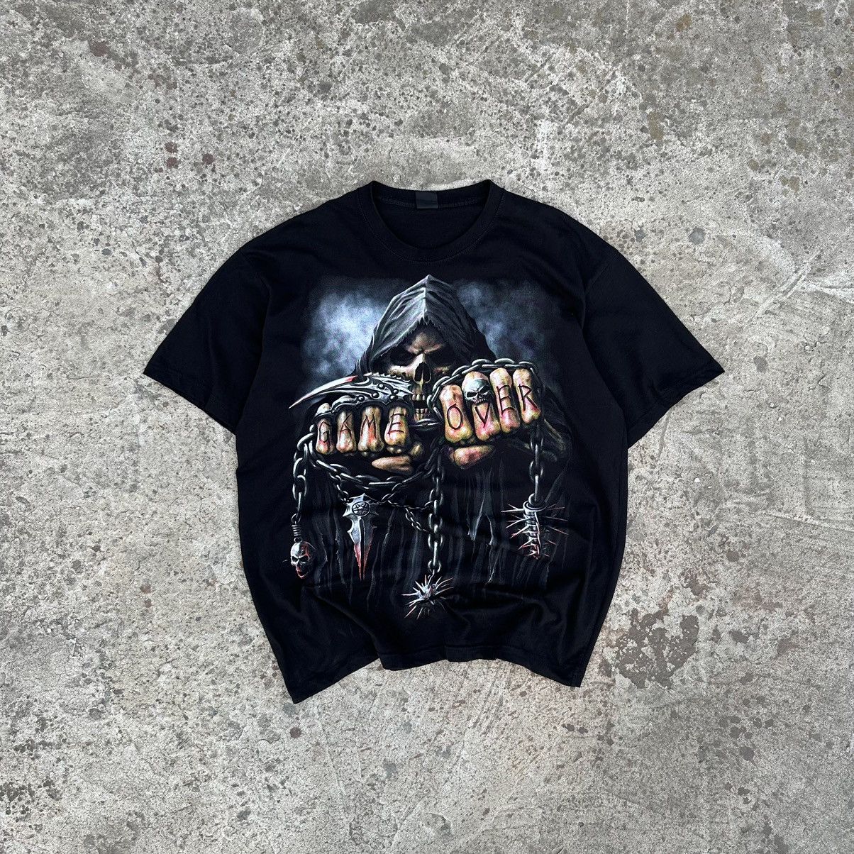 Designer × Vintage Vintage T-shirts Spiral Big Logo Game Over You Lost Y2K Size US XXL / EU 58 / 5 - 1 Thumbnail