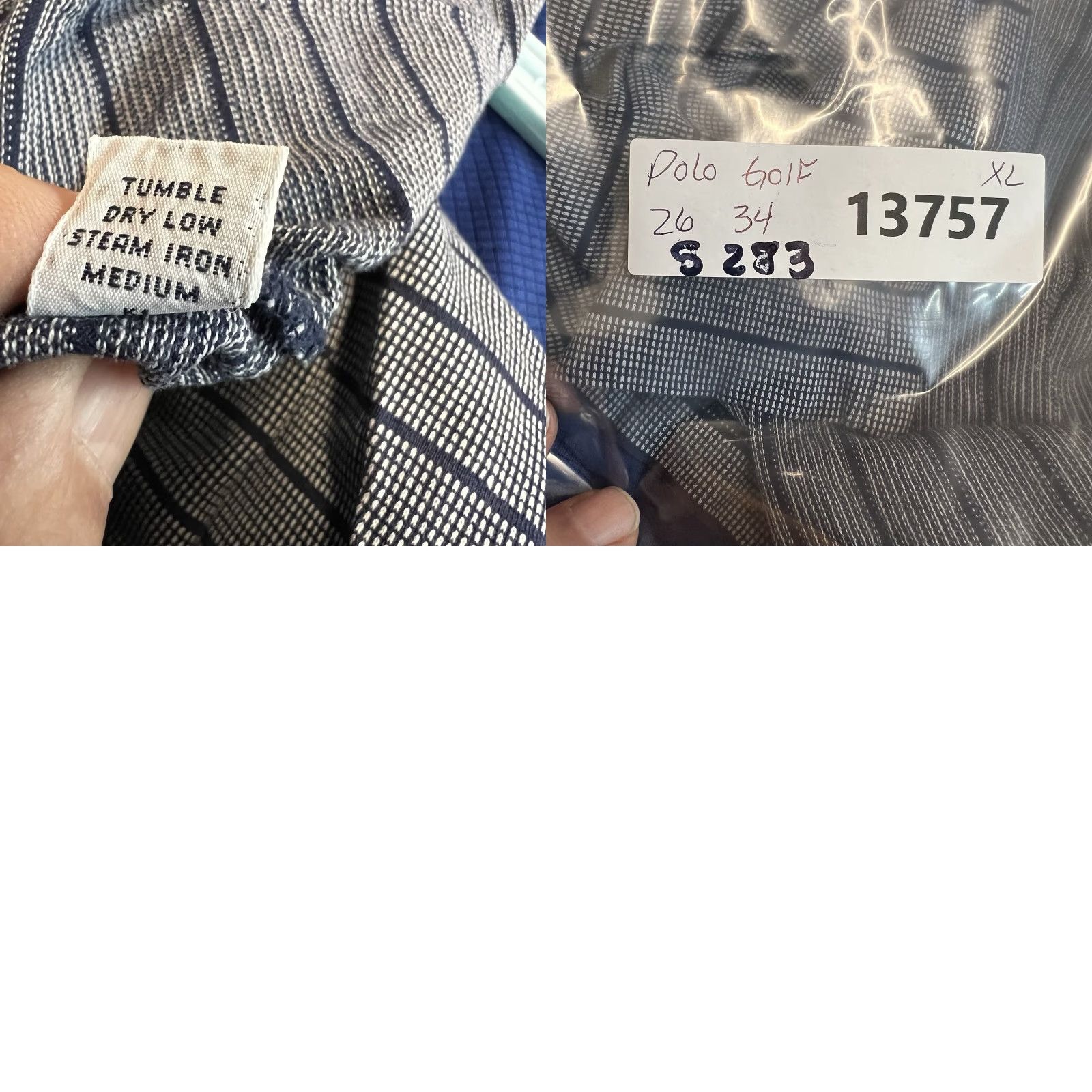 Ralph Lauren Ralph Lauren Polo Golf Shirt Mens XL Blue Striped Cotton Short Sleeve Size US XL / EU 56 / 4 - 8 Thumbnail