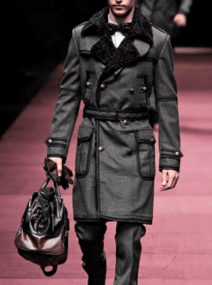 Dolce & Gabbana AW2009 Dolce & Gabbana Grey Wool Officer Trench Coat Size US M / EU 48-50 / 2 - 2 Thumbnail