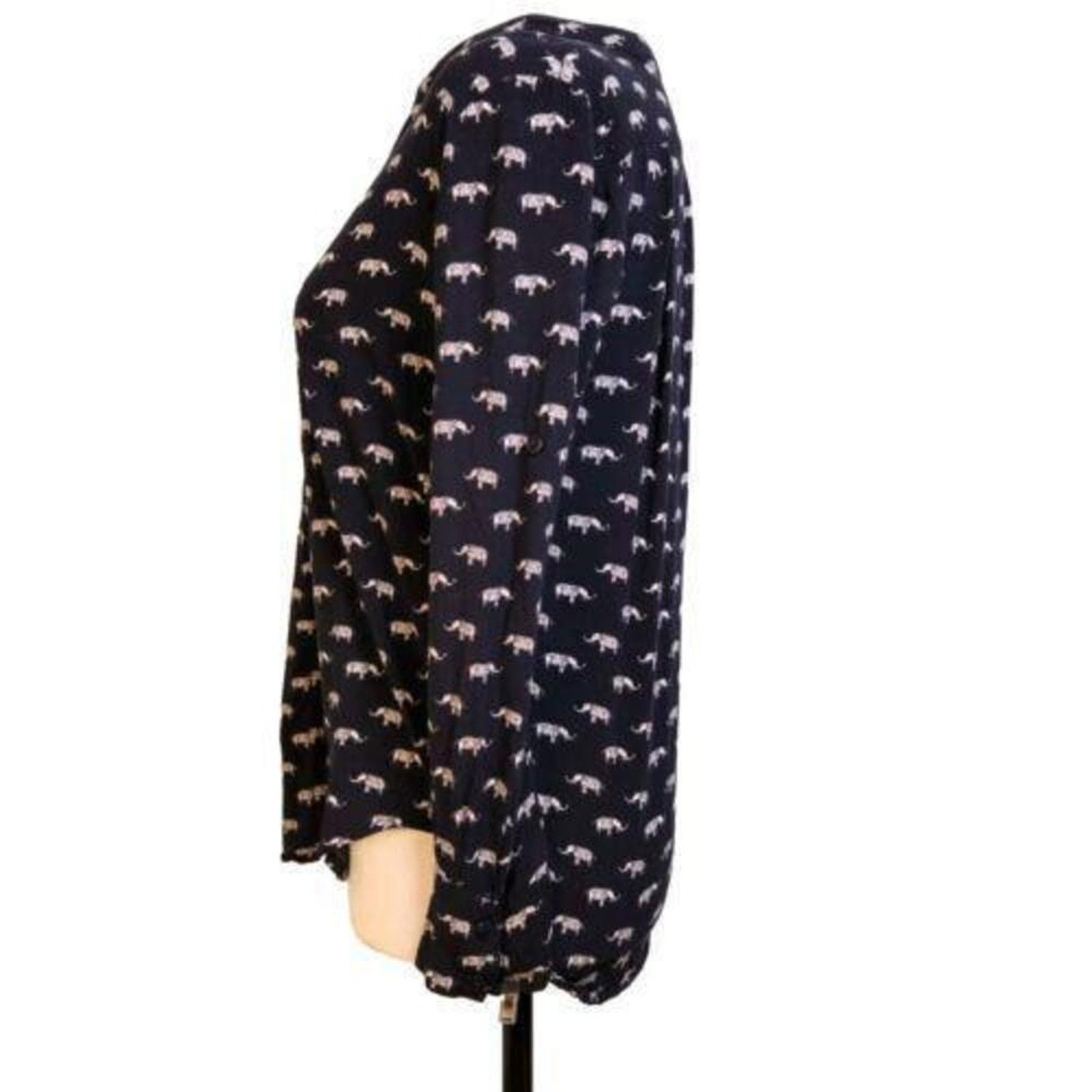 Other Fun2fun Blue and White Elephant Print Blouse - Size Small Size S / US 4 / IT 40 - 6 Thumbnail