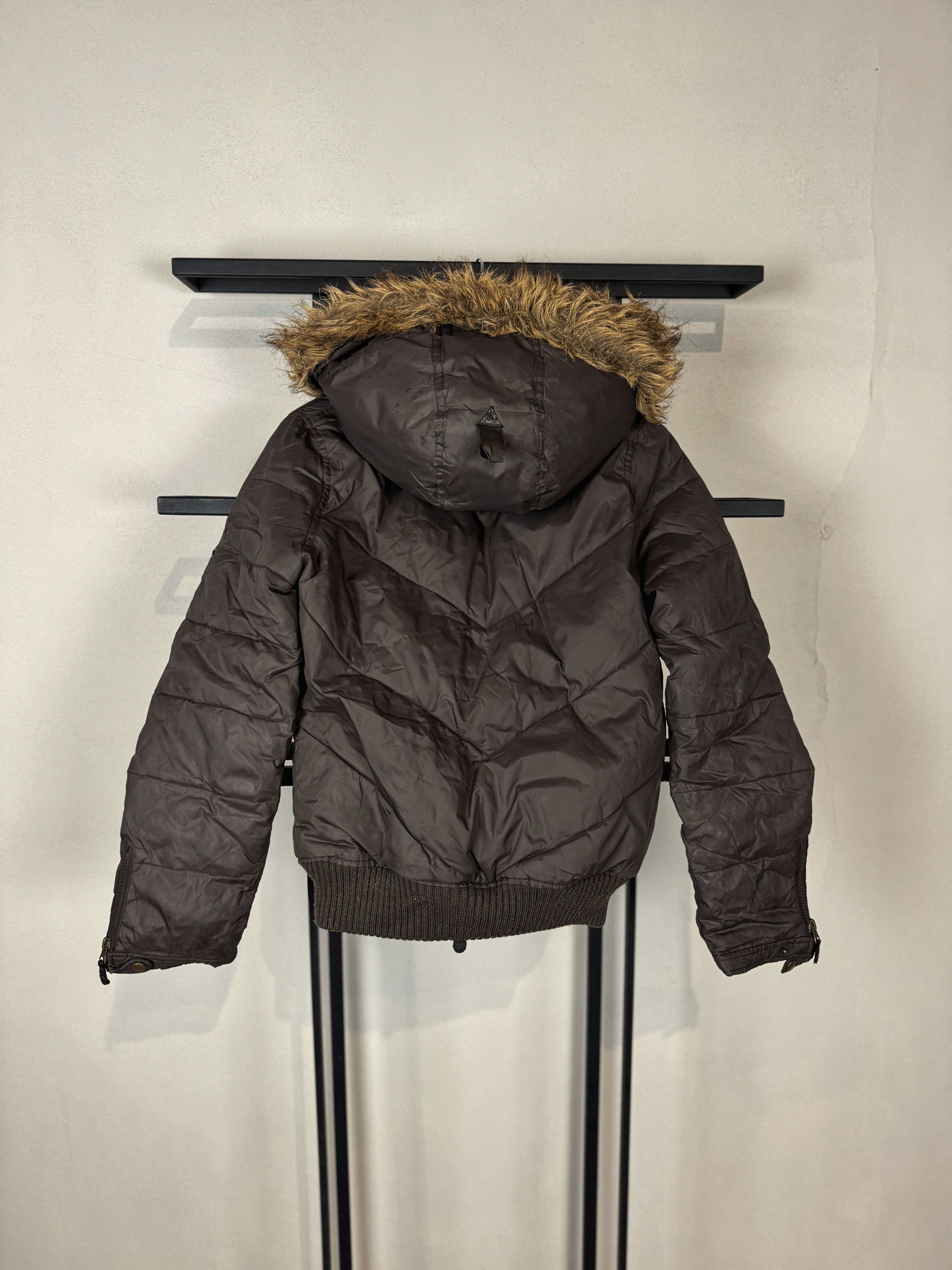 Tornado Mart 2000s Hysteric Type Cargo Fur Hooded Jacket Y2K 90s Size S Size M / US 6-8 / IT 42-44 - 4 Thumbnail