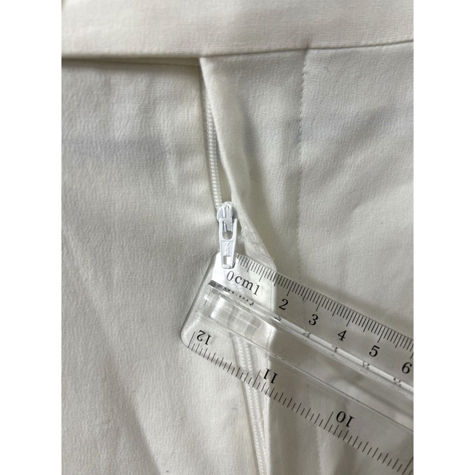 Tommy Hilfiger Tommy Hilfiger Dress Pants Mens 40x27 White Cotton Stretch NWT Cuffed Logo Zipper Flat Front Straight Leg"} Size US 40 / EU 56 - 6 Thumbnail
