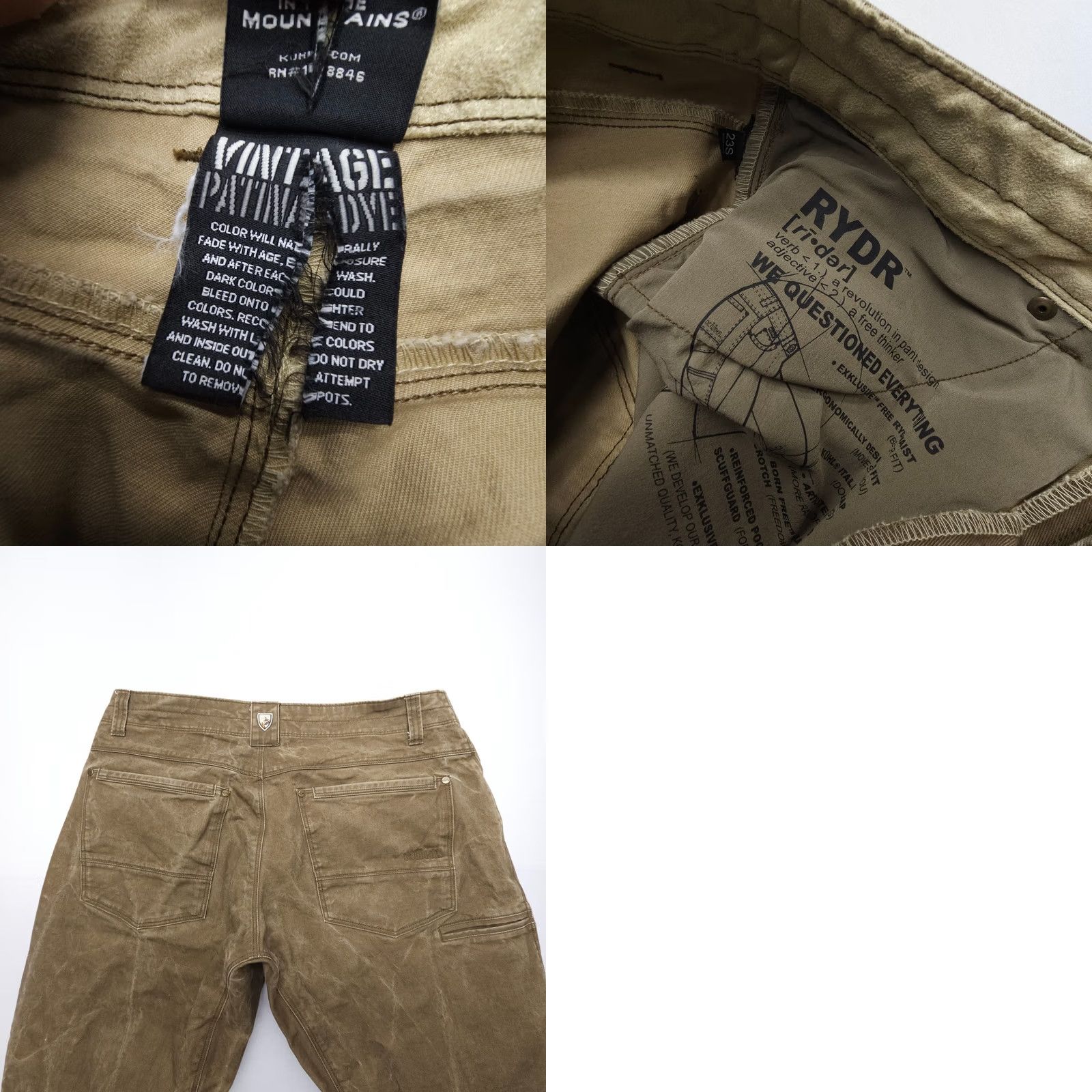 Vintage Kuhl Rydr Pants Mens 34 x 30 Canvas Twill Brown 5-Pocket Straight Regular Vintage? No Size US 34 / EU 50 - 8 Thumbnail