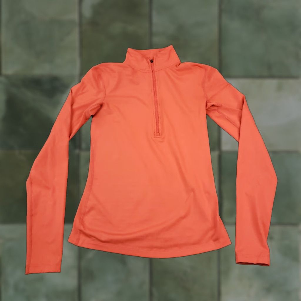 Nike Nike Lightweight Striped Sweatshirt Pullover Womens Small Orange Size S / US 4 / IT 40 - 1 Thumbnail