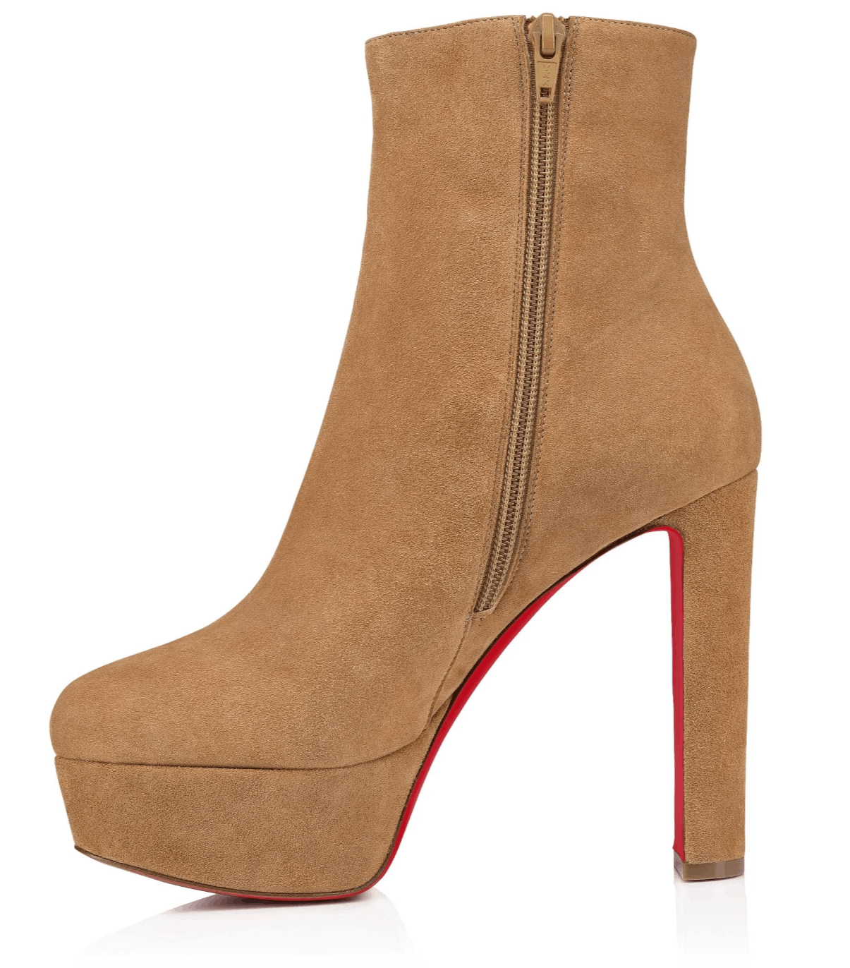 Christian Louboutin Loo Booty 130 Lionne Suede Platform Heel Ankle Boot 40 Size US 10 / IT 40 - 10 Thumbnail