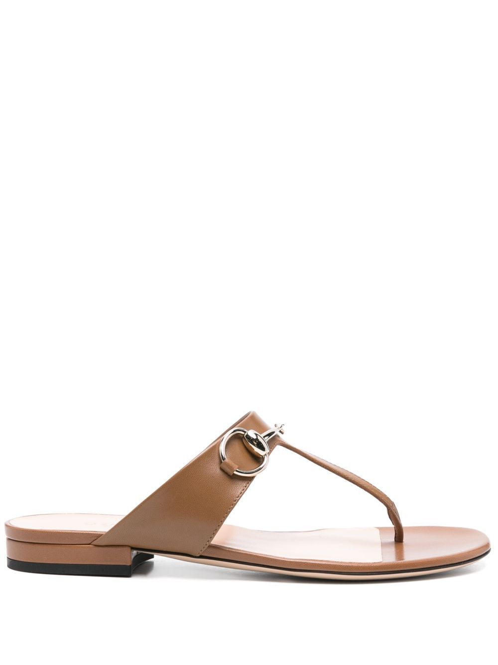 Gucci Lady Horsebit Leather Thong Sandals, Women's (Size 8.5)