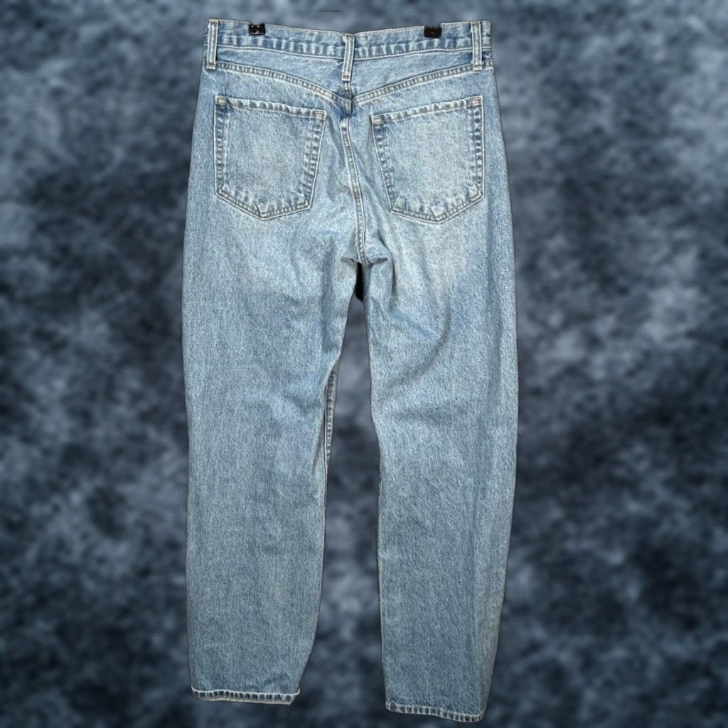 Denime Just Black Denim Jeans Womens Size 29 High-Waisted Distressed Light Wash Blue Silk? Size 29" - 1 Thumbnail