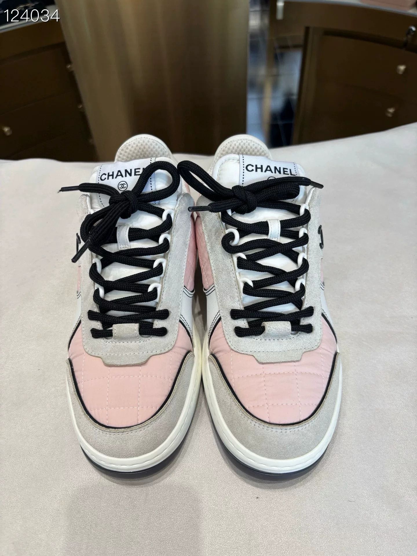 Chanel Chanel 23C Mermaid Pink Patchwork Sneakers Size US 6.5 / IT 36.5 - 1 Thumbnail