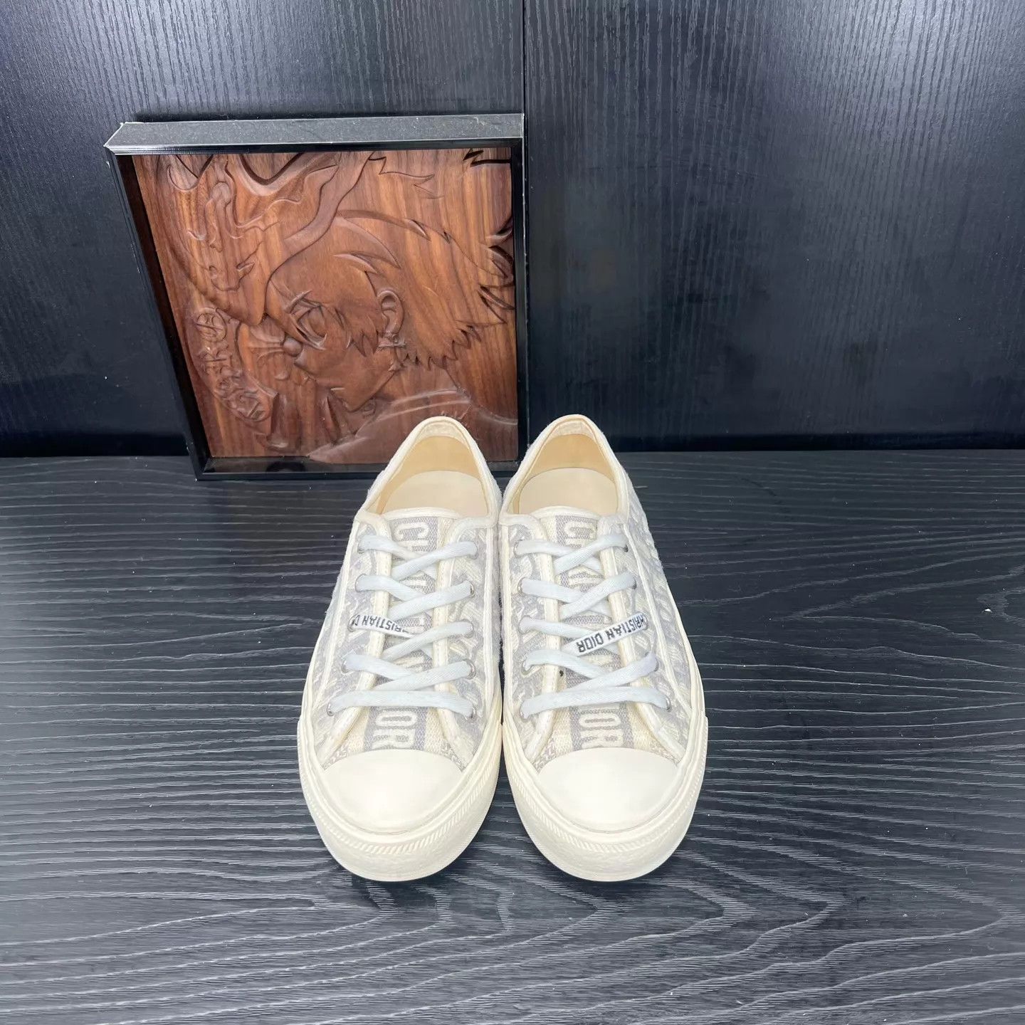 Dior DIOR Walk'n'Dior Gray Embroidered 37.5 Shoes Size US 7 / IT 37 - 4 Thumbnail