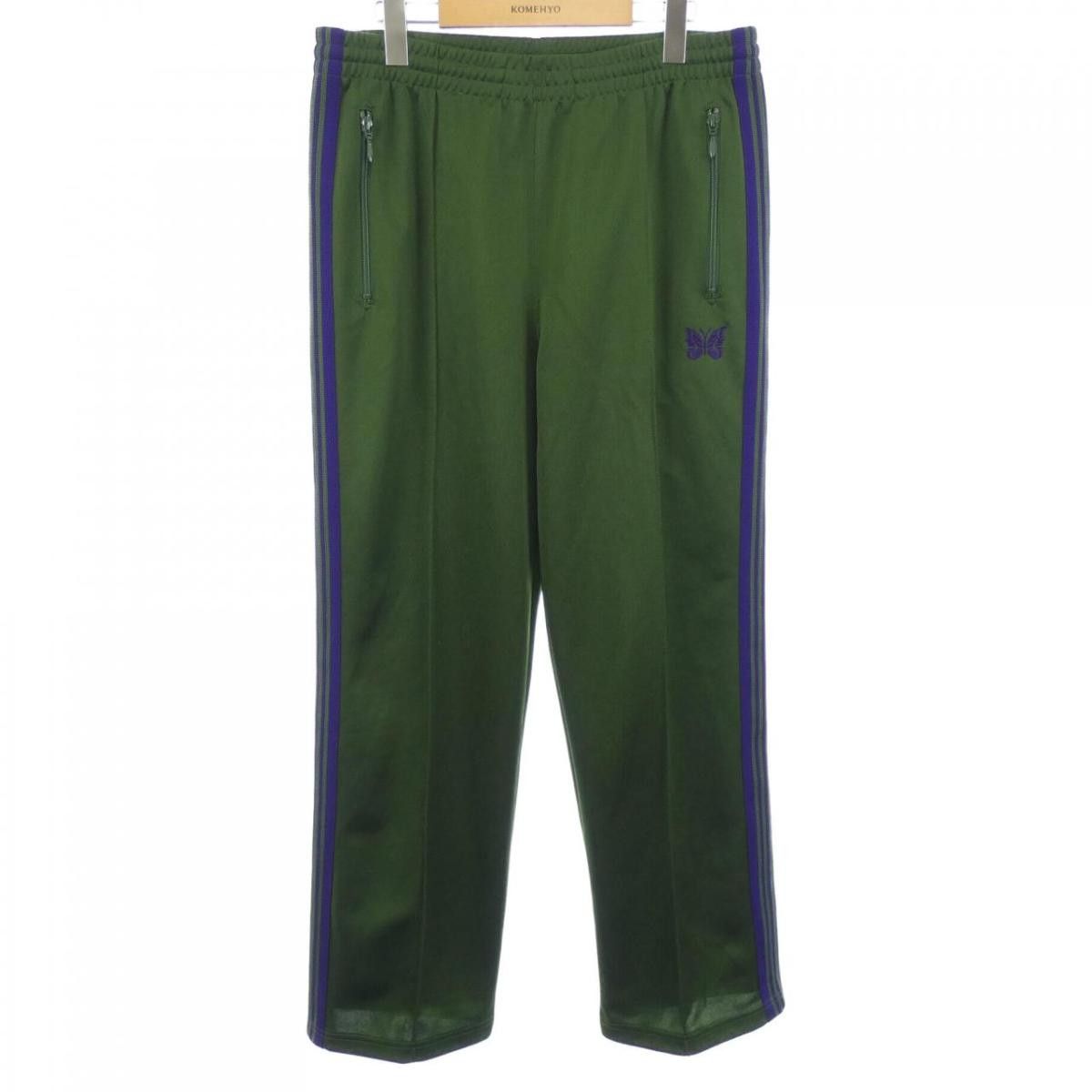 Needles Sweat Pants Zip Pocket Logo Tape Green Size US 32 / EU 48 - 1 Thumbnail
