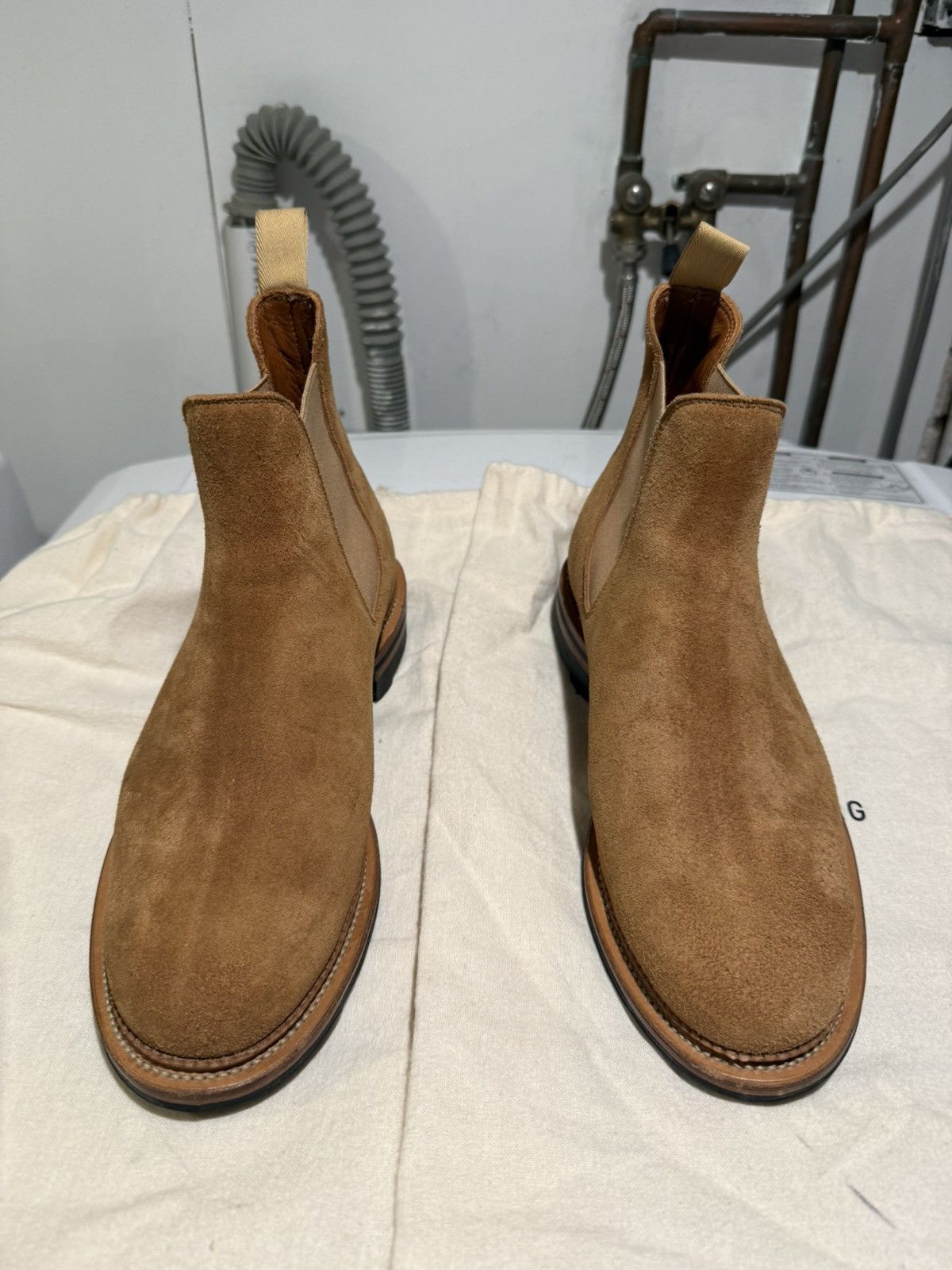 Viberg Viberg Chelsea Boot - Anise Janus Calf Suede - 2030 Size 6 Size US 6 / EU 39 - 2 Thumbnail