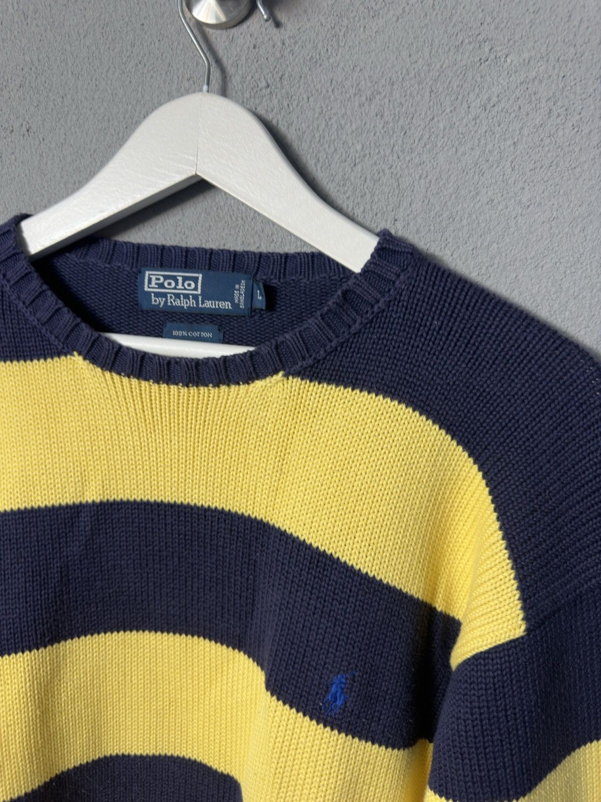 Polo Ralph Lauren × Ralph Lauren × Vintage Vintage 90s oversized luxury Striped Ralph Lauren Sweater Size US L / EU 52-54 / 3 - 2 Thumbnail