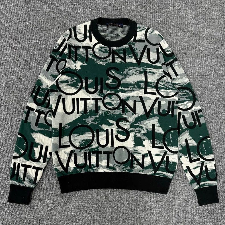 Louis Vuitton louis vuitton camouflage knit sweater size xl-dmc Size US XL / EU 56 / 4 - 1 Thumbnail