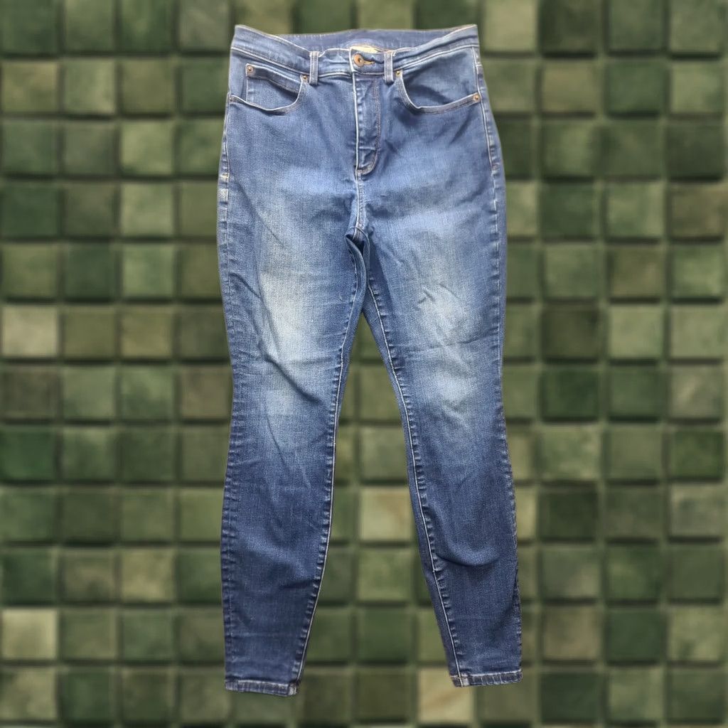 Vintage Duluth Jeans Womens 8x30 Asset Management Skinny Fit High Rise Stretch Denim Blue 5-Pocket Mens Womens Boys Girls (Note: If Mascot) Size 30" / US 8 / IT 44 - 1 Thumbnail