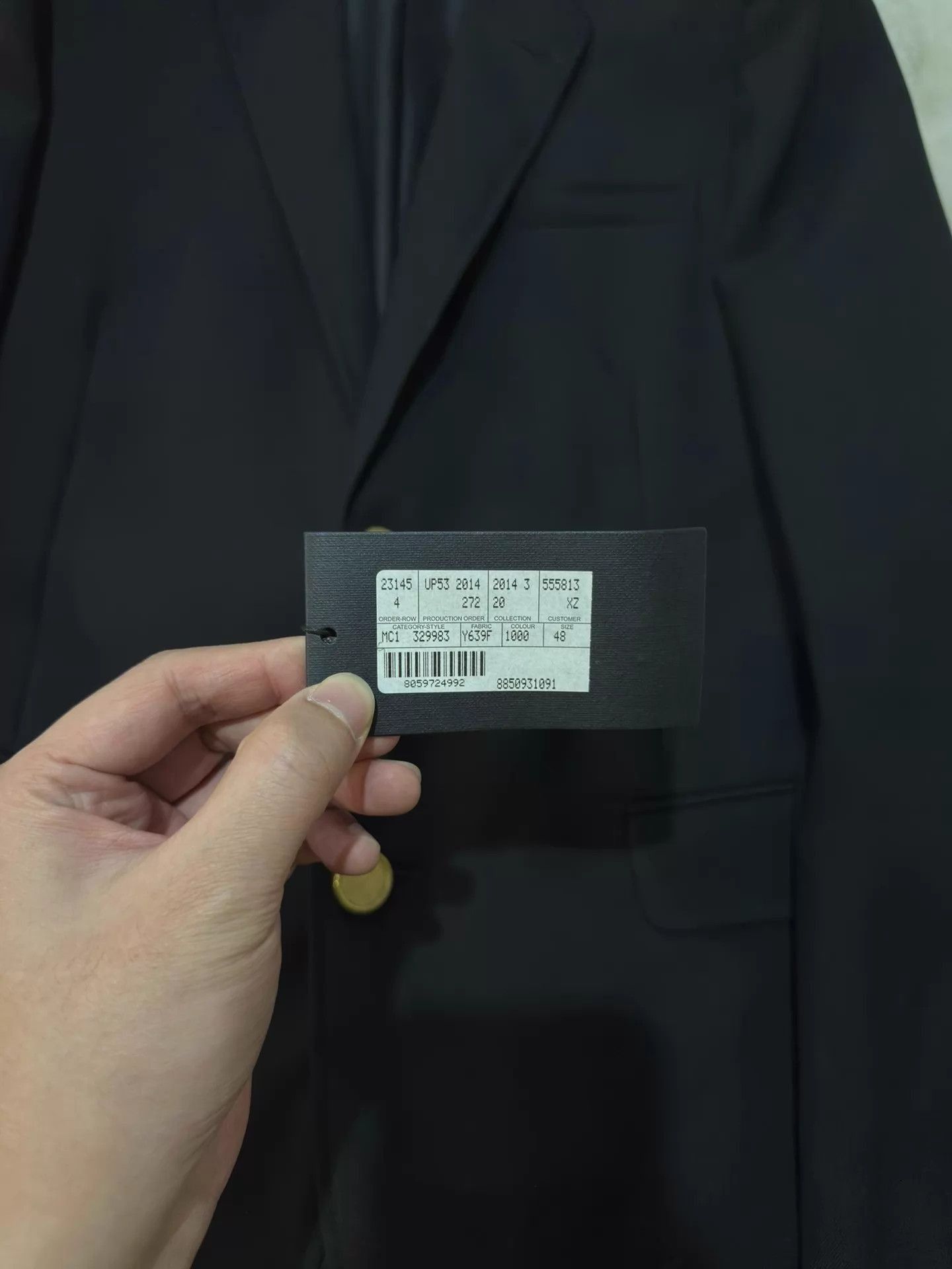 Saint Laurent Paris Black Single-Breasted Blazer with Gold Buttons Size US M / EU 48-50 / 2 - 2 Thumbnail
