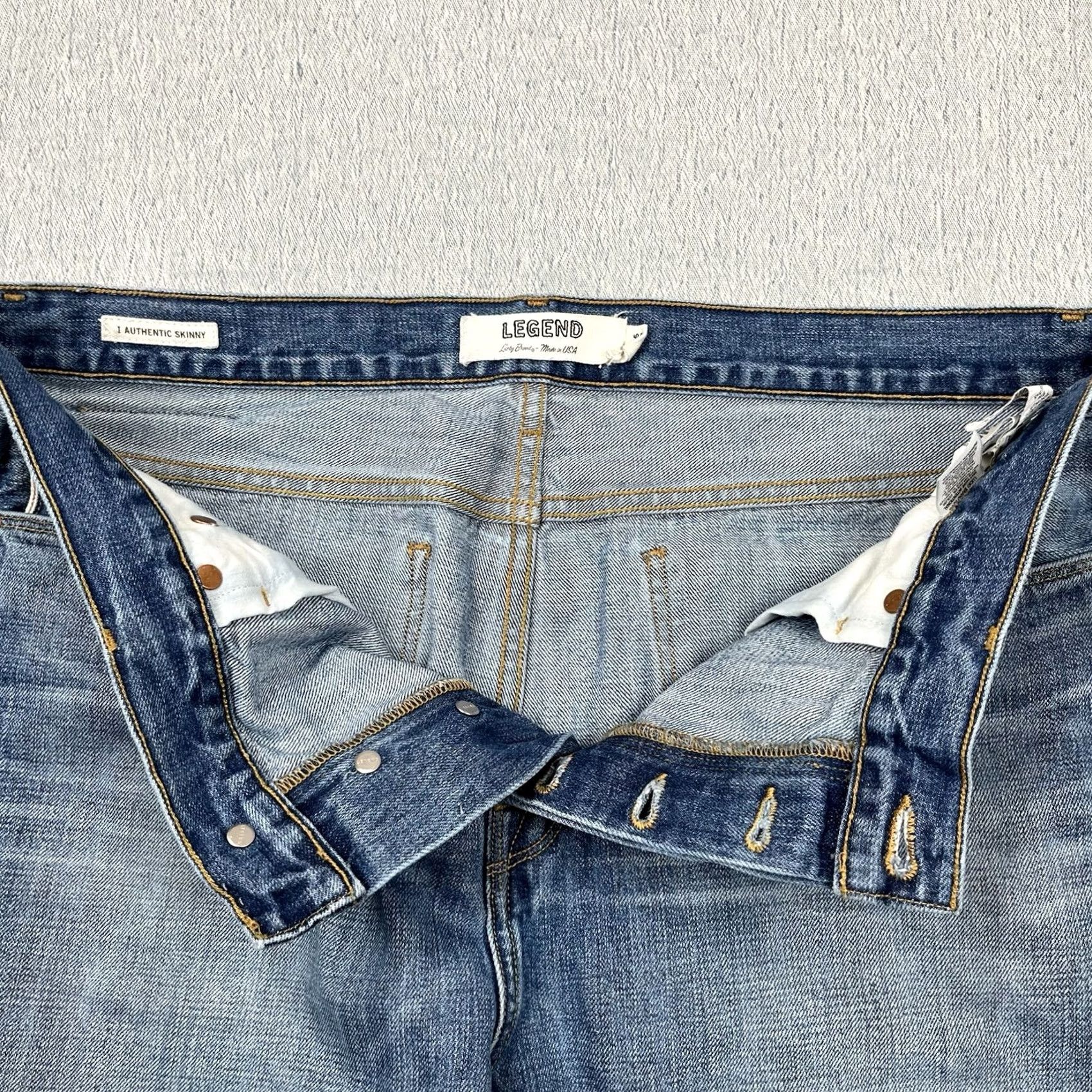 Lucky Brand Lucky Brand Jeans Mens 36x32 Legend 1 Authentic Skinny Selvedge Made USA 7M11958 Size US 36 / EU 52 - 7 Thumbnail