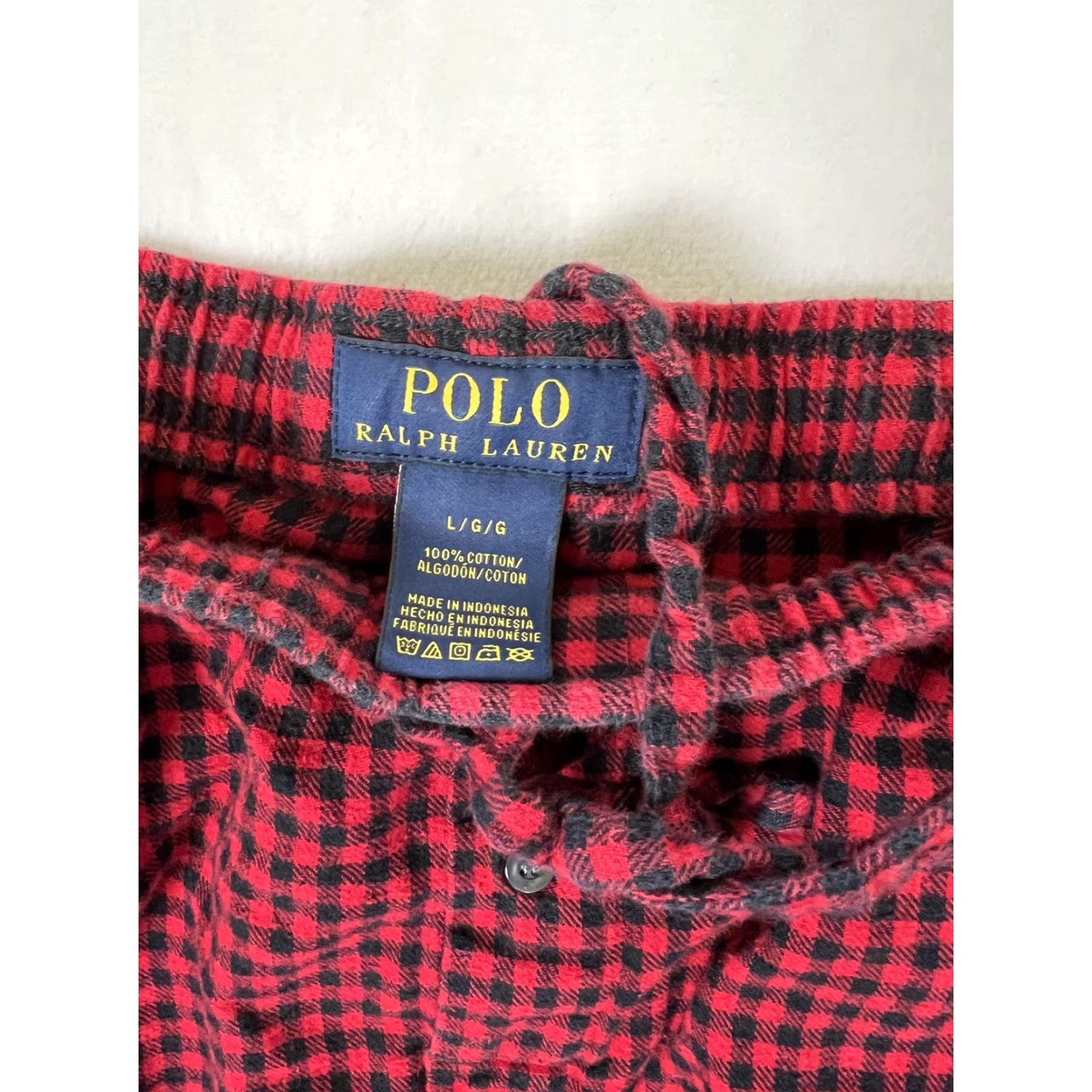 Polo Ralph Lauren Polo Ralph Lauren Sleep Pants Mens Large Red Plaid Flannel Lounge Pajamas Size US L / EU 52-54 / 3 - 3 Thumbnail