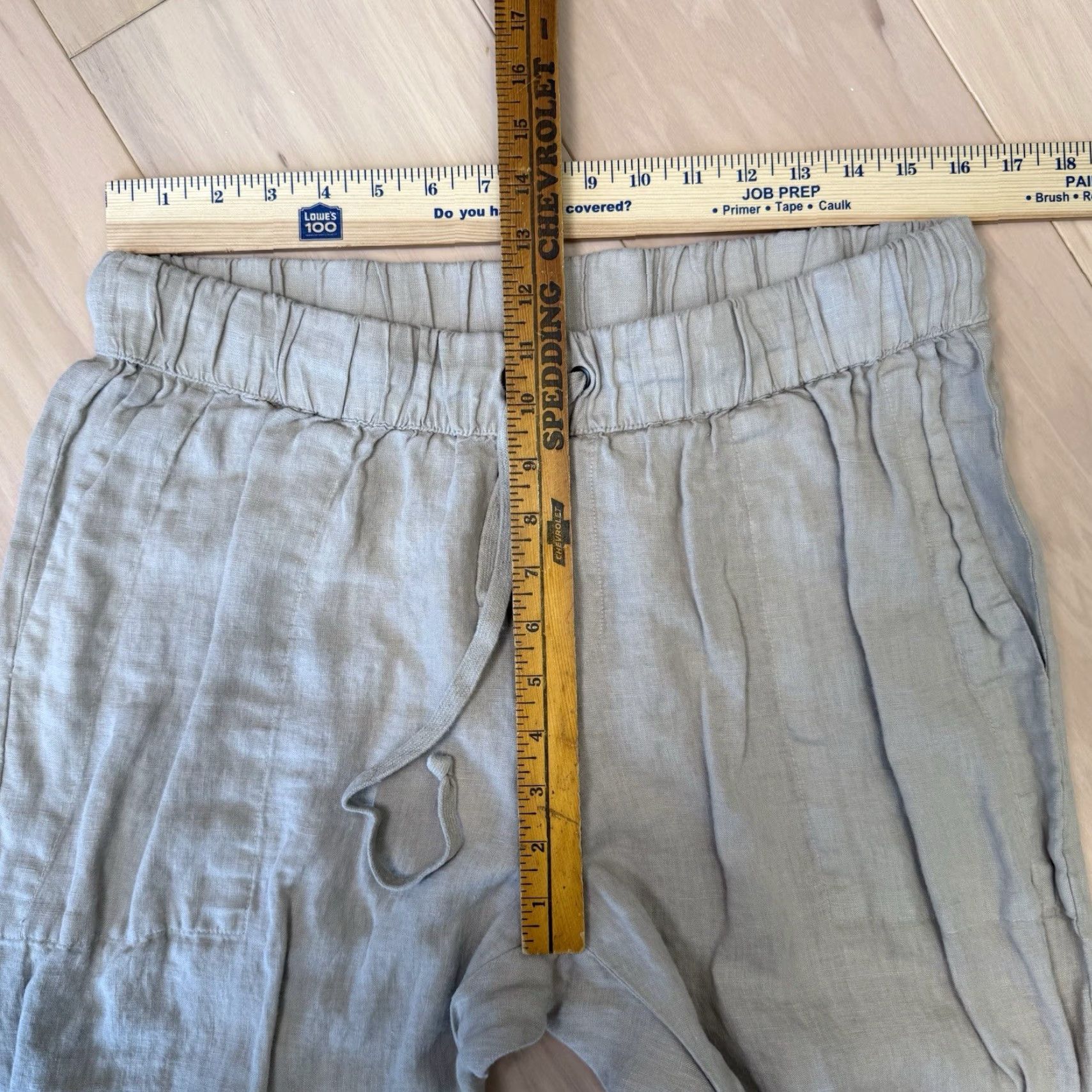 Enza Costa Enza Costa Linen Pants Women's 4 Beige Straight Leg, Button, Zipper, Pockets, Regular Rise, Linen Dress Pants, Vintage No, 31.5 Inseam Size 27" / US 4 / IT 40 - 6 Thumbnail