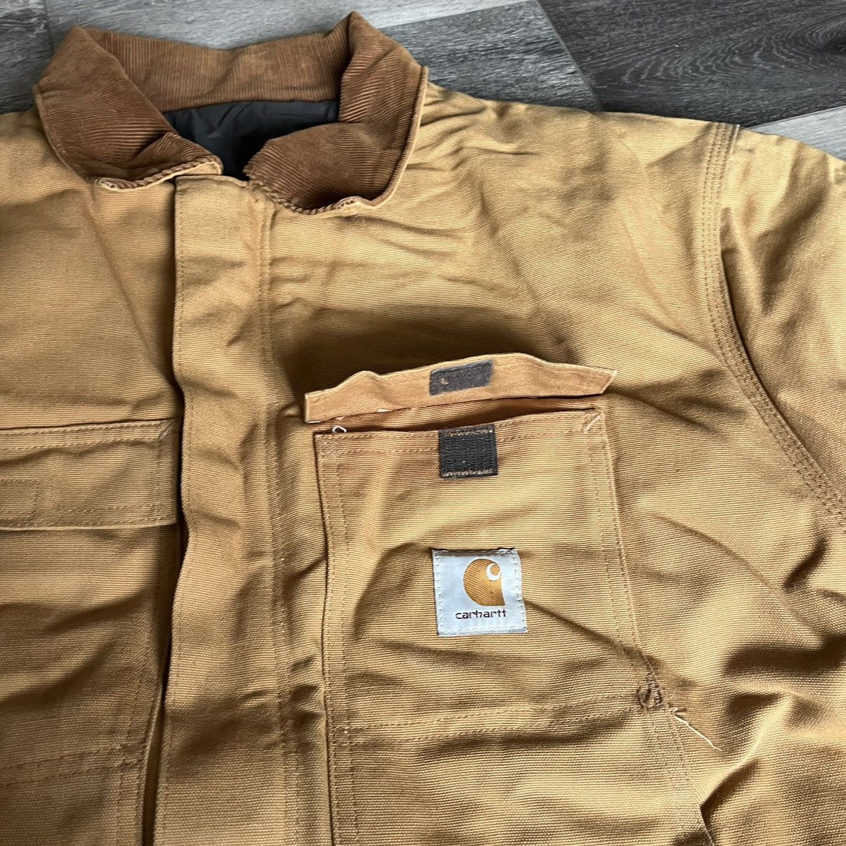 Carhartt × Vintage Vintage 90s Carhartt Tan Quilted Chore Arctic Jacket Canvas Size US XXL / EU 58 / 5 - 7 Thumbnail