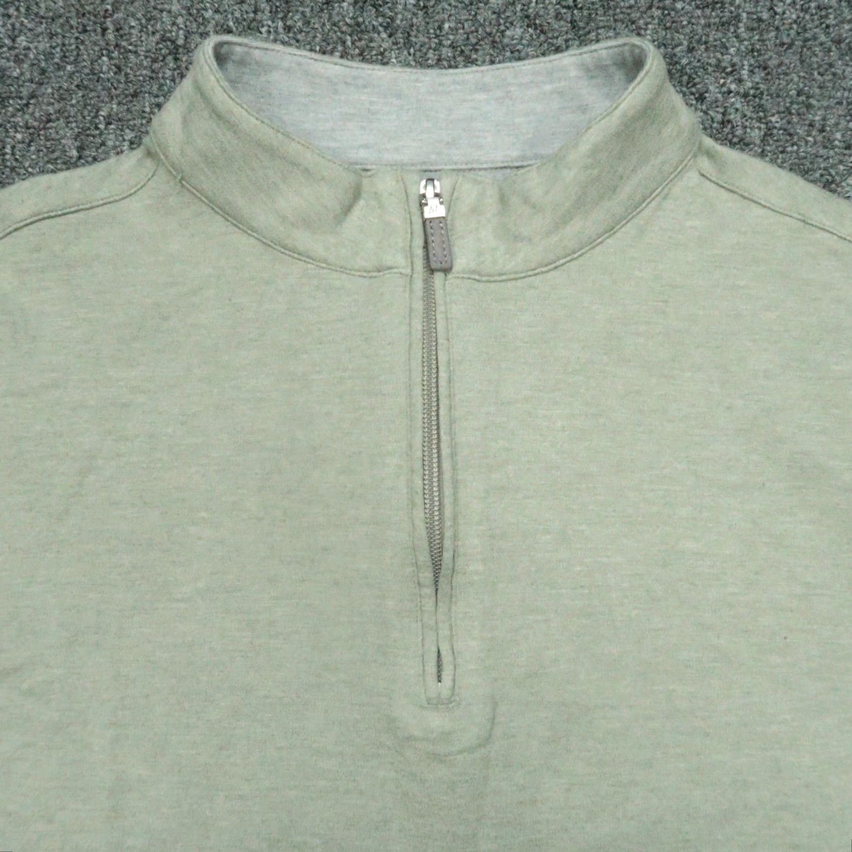 Mizzen+Main Mizzen+Main Sweater Mens Small Green 1/4 Zip Pullover Mock Neck Long Sleeve Knit Autumn Winter Fall Shirt Size US S / EU 44-46 / 1 - 2 Thumbnail