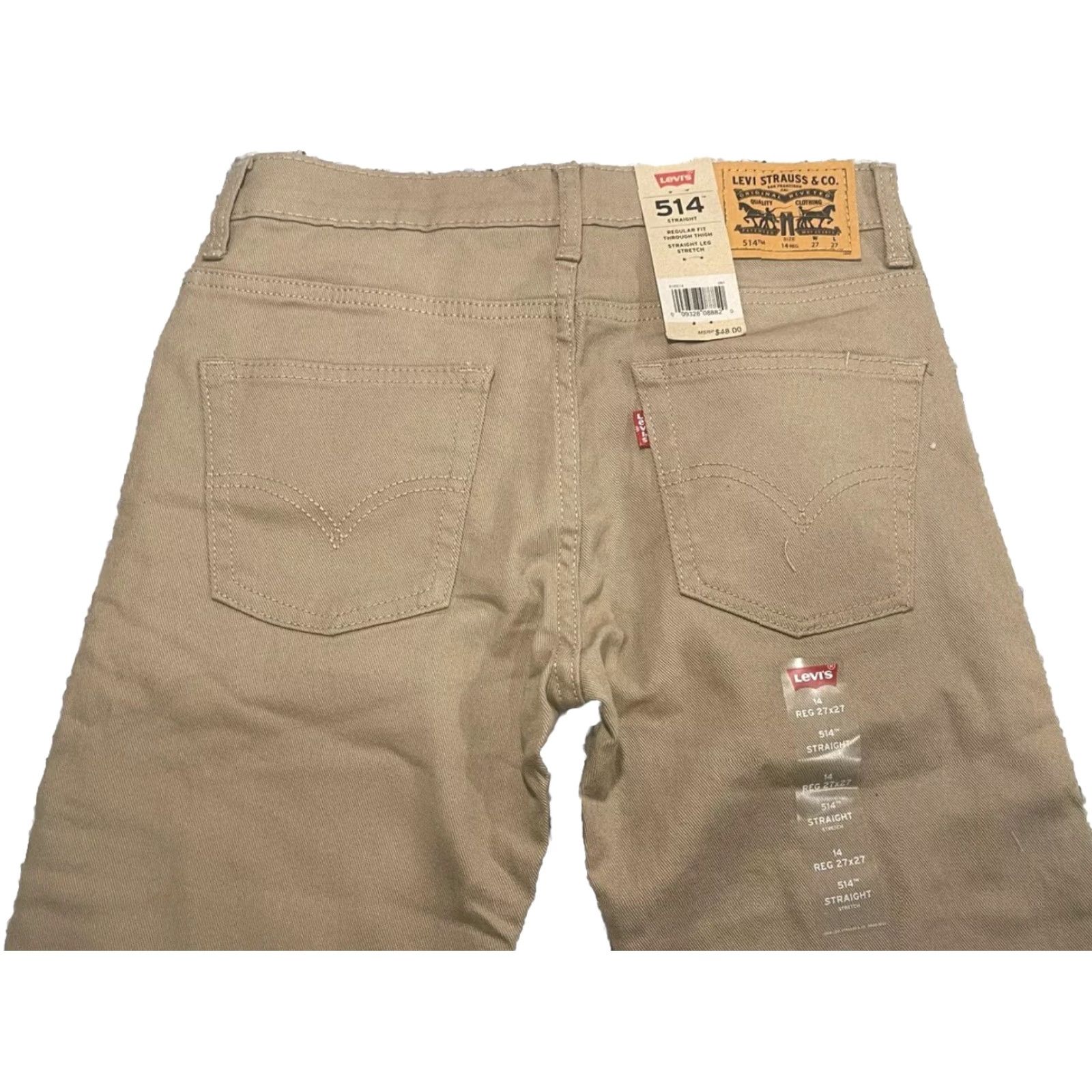 Levi's NWT LEVI 514 JEANS TAN 14 REGULAR 27x28.5 STRAIGHT FIT WOMEN Size 36" / US 14 / IT 50 - 3 Thumbnail
