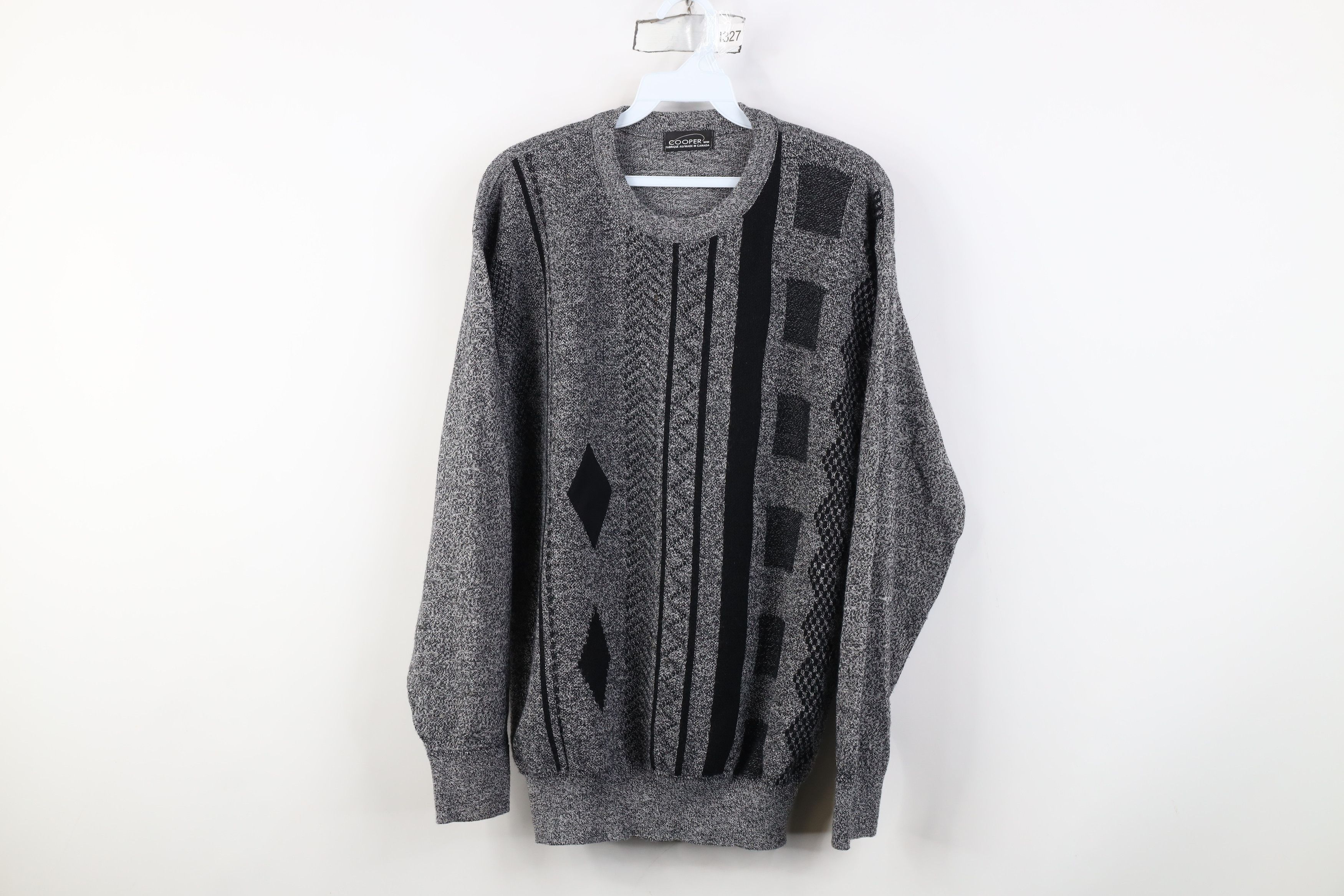 Vintage Vintage 90s Coogi Style Geometric Knit Crewneck Sweater Size US M / EU 48-50 / 2 - 1 Thumbnail