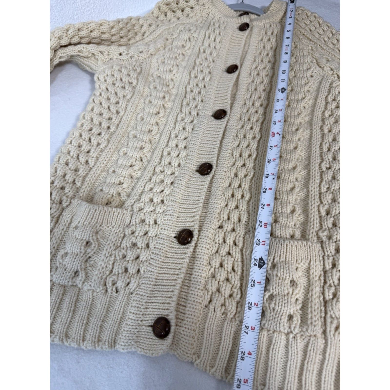 Vintage VTG United Knitwear Fisherman Wool Sweater Cardigan Ireland Mens M Ivory Knitwear Navy? Size US M / EU 48-50 / 2 - 2 Thumbnail
