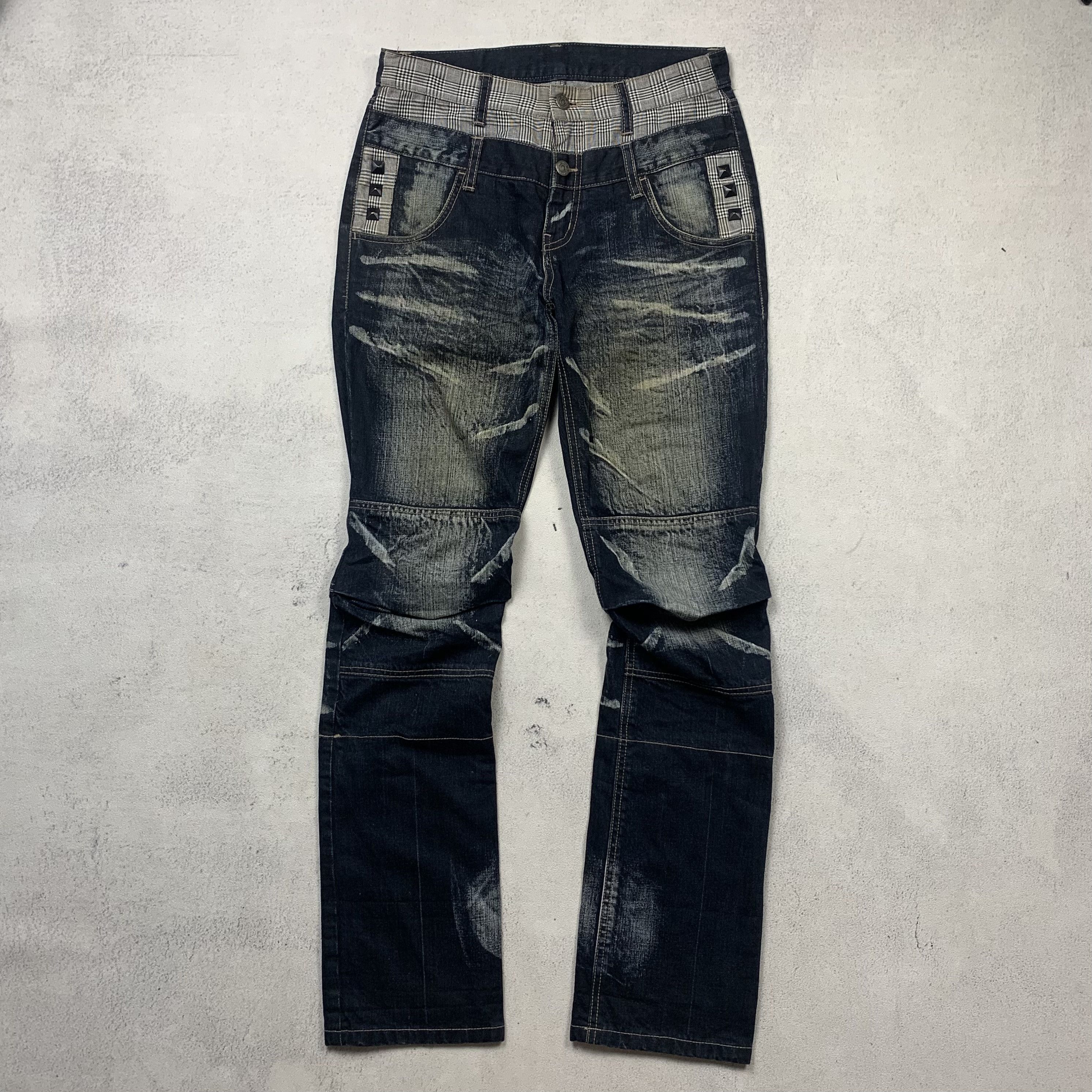 PPFM PPFM Double Waist Denim Japanese Brand Poem Size US 31 - 1 Thumbnail