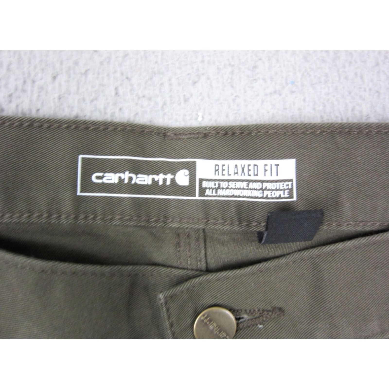 Carhartt Carhartt Pants Men Regular 36x32 Green Relaxed Fit Duck Canvas Workwear Pants Size US 36 / EU 52 - 3 Thumbnail