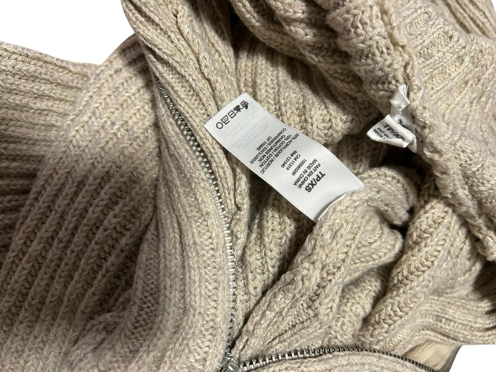 Garbage TV Trendy Cropped Knit Sweater with Zip Neck Size XS / US 0-2 / IT 36-38 - 6 Thumbnail
