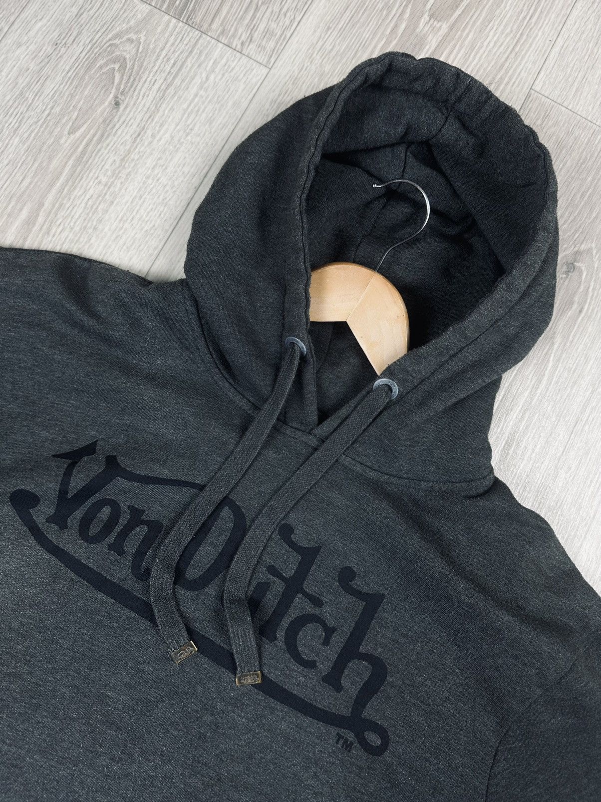 Vintage × Von Dutch Von Dutch Hoodie Big Logo Dark Grey Size US L / EU 52-54 / 3 - 4 Thumbnail