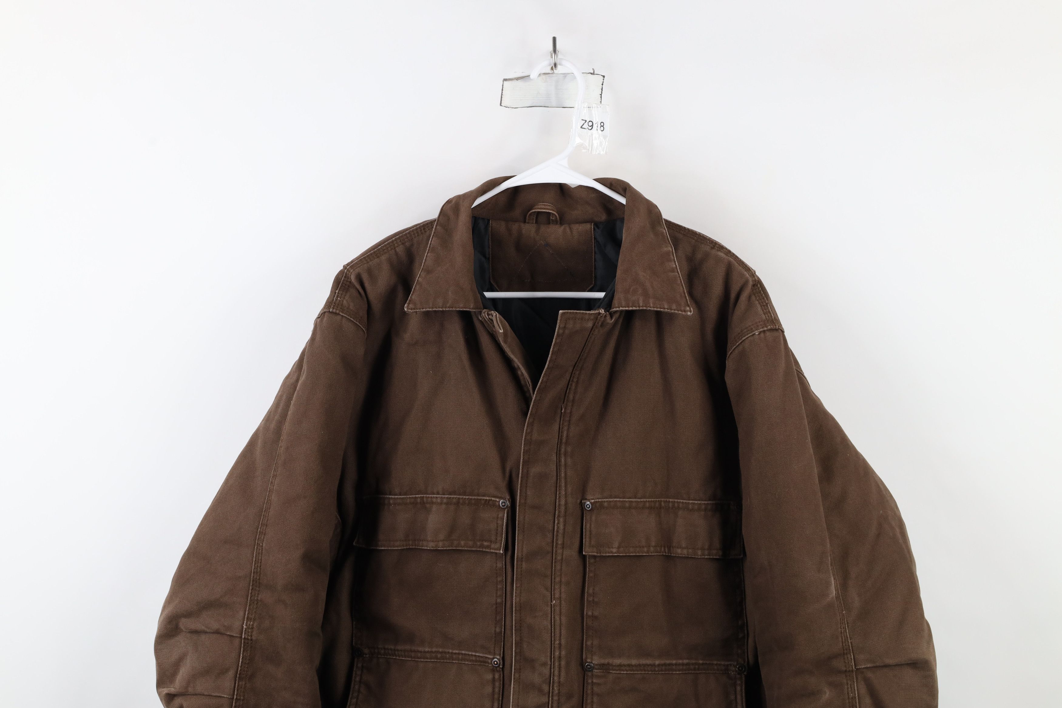 Vintage Vintage 90s Y2K Streetwear Canvas Chore Barn Jacket Brown Size US L / EU 52-54 / 3 - 2 Thumbnail