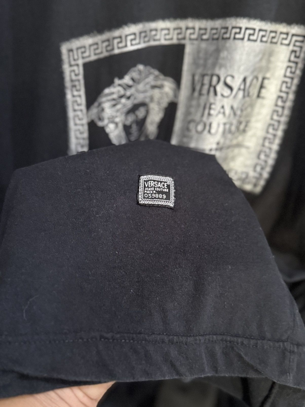Versace Jeans Couture Thrashed Vintage 90s Versace Jeans Couture Sun Faded Italy T Size US L / EU 52-54 / 3 - 8 Thumbnail