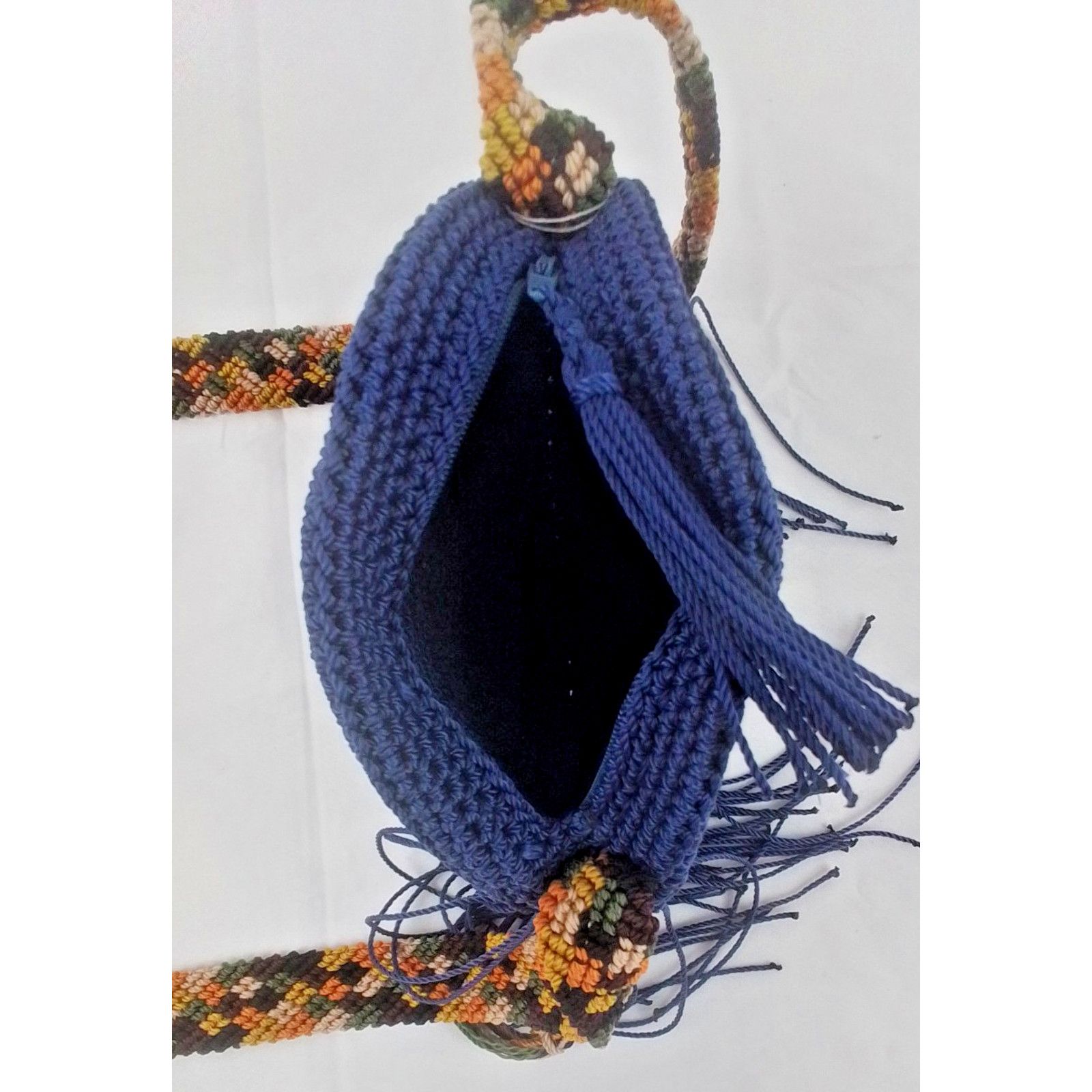 Other Handmade Macrame Handbag Crossbody Purse Purple Size ONE SIZE - 10 Thumbnail