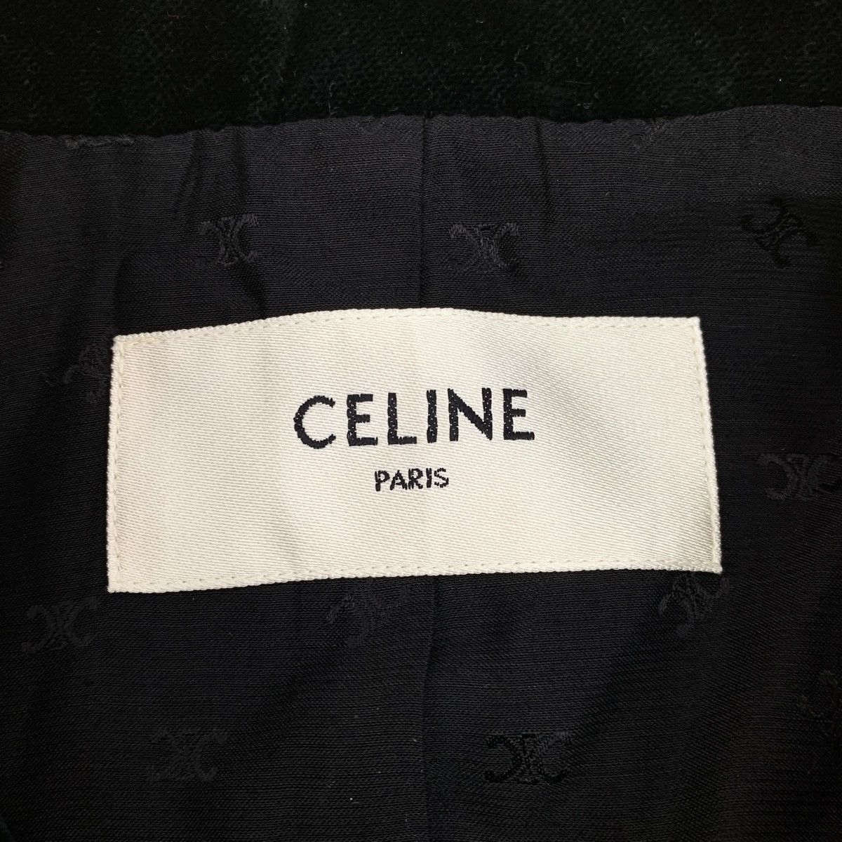 Celine Celine Black Cotton Lace Single Breasted Velvet Jacket Size XS / US 0-2 / IT 36-38 - 6 Thumbnail