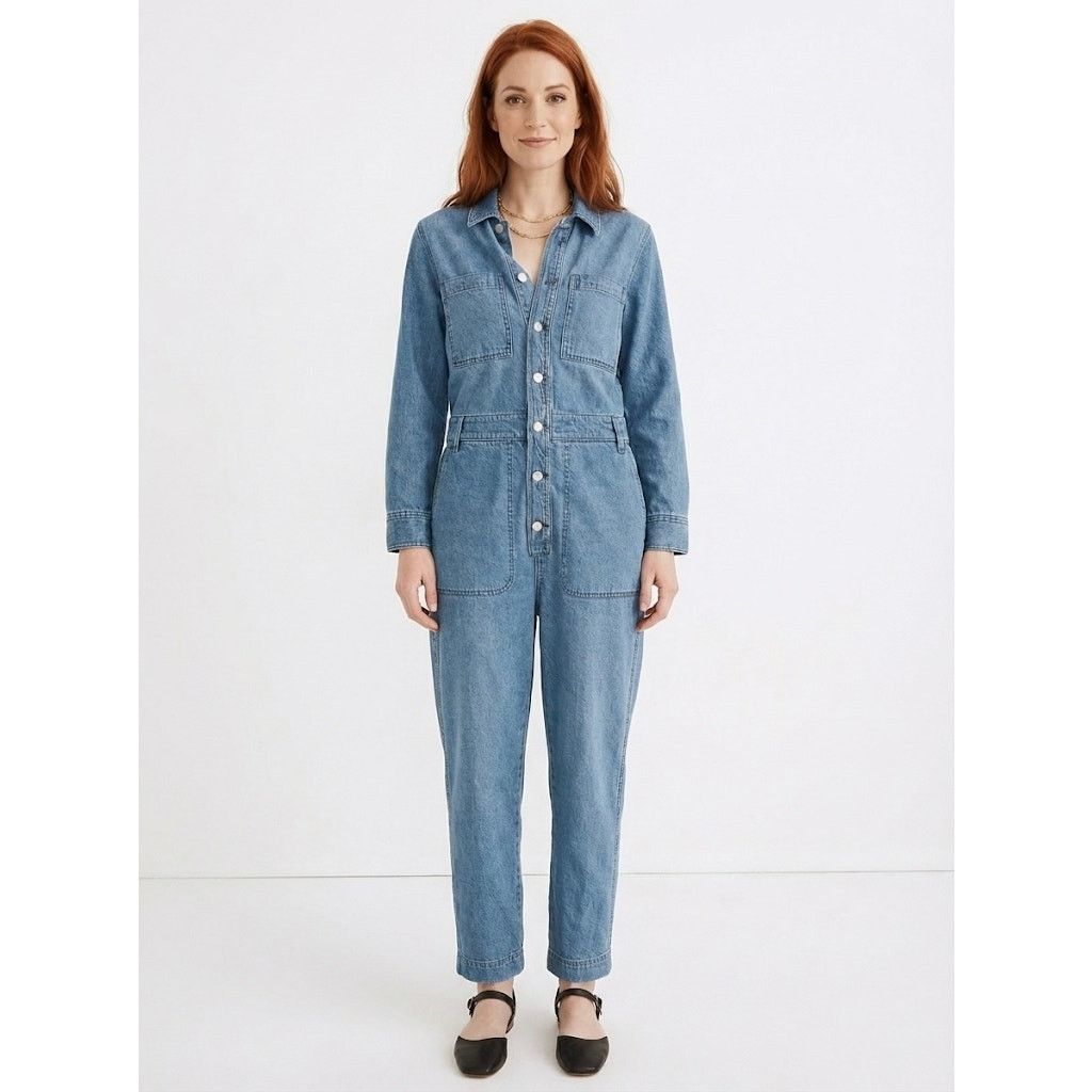 Madewell New W/Tags Madewell Denim Relaxed Coverall Jumpsuit Jean XXL Size 40" / US 18 - 1 Thumbnail