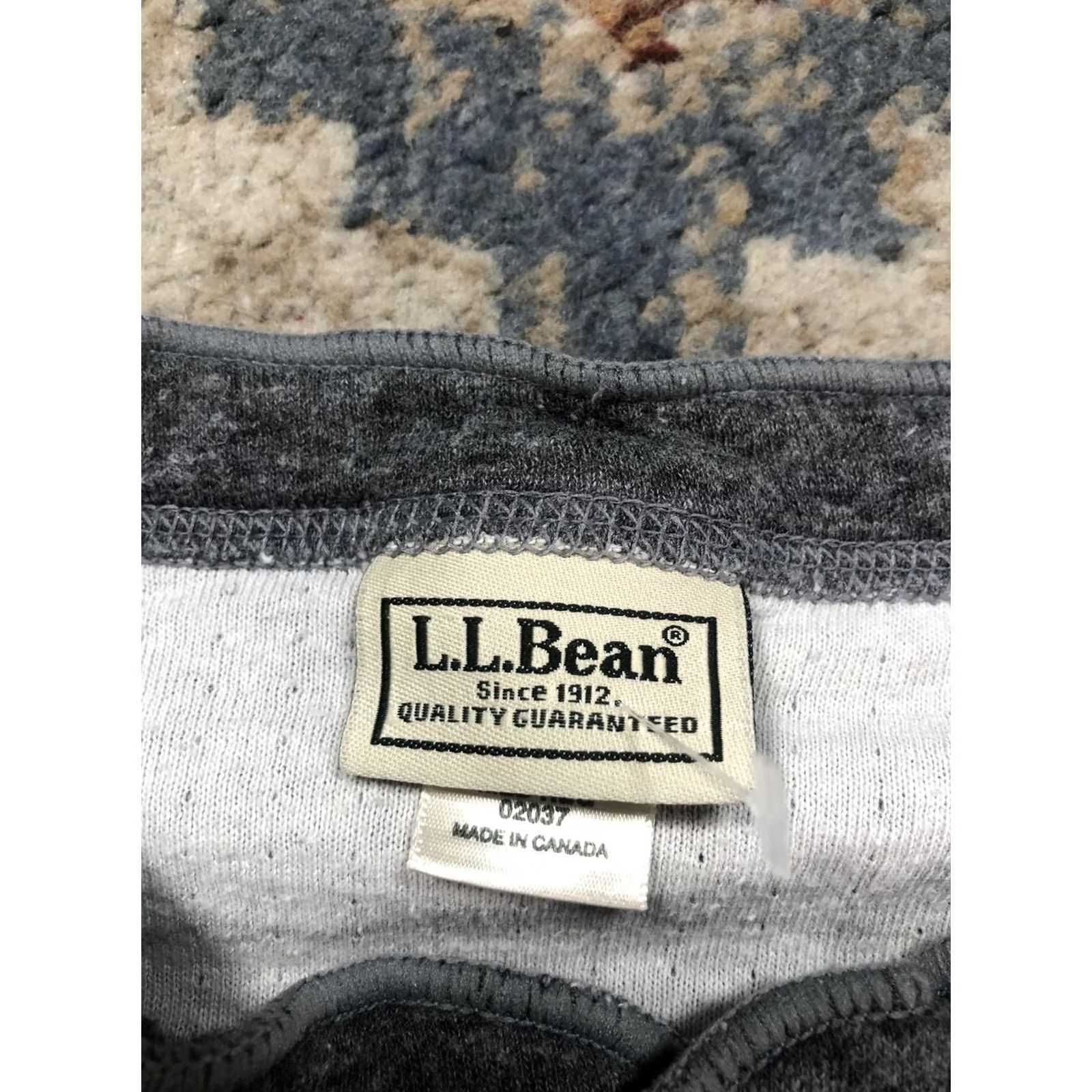 Vintage L.L.Bean Henley Shirt Mens Medium Gray Long Sleeve Thermal Tee Soft Knit Size US M / EU 48-50 / 2 - 7 Thumbnail