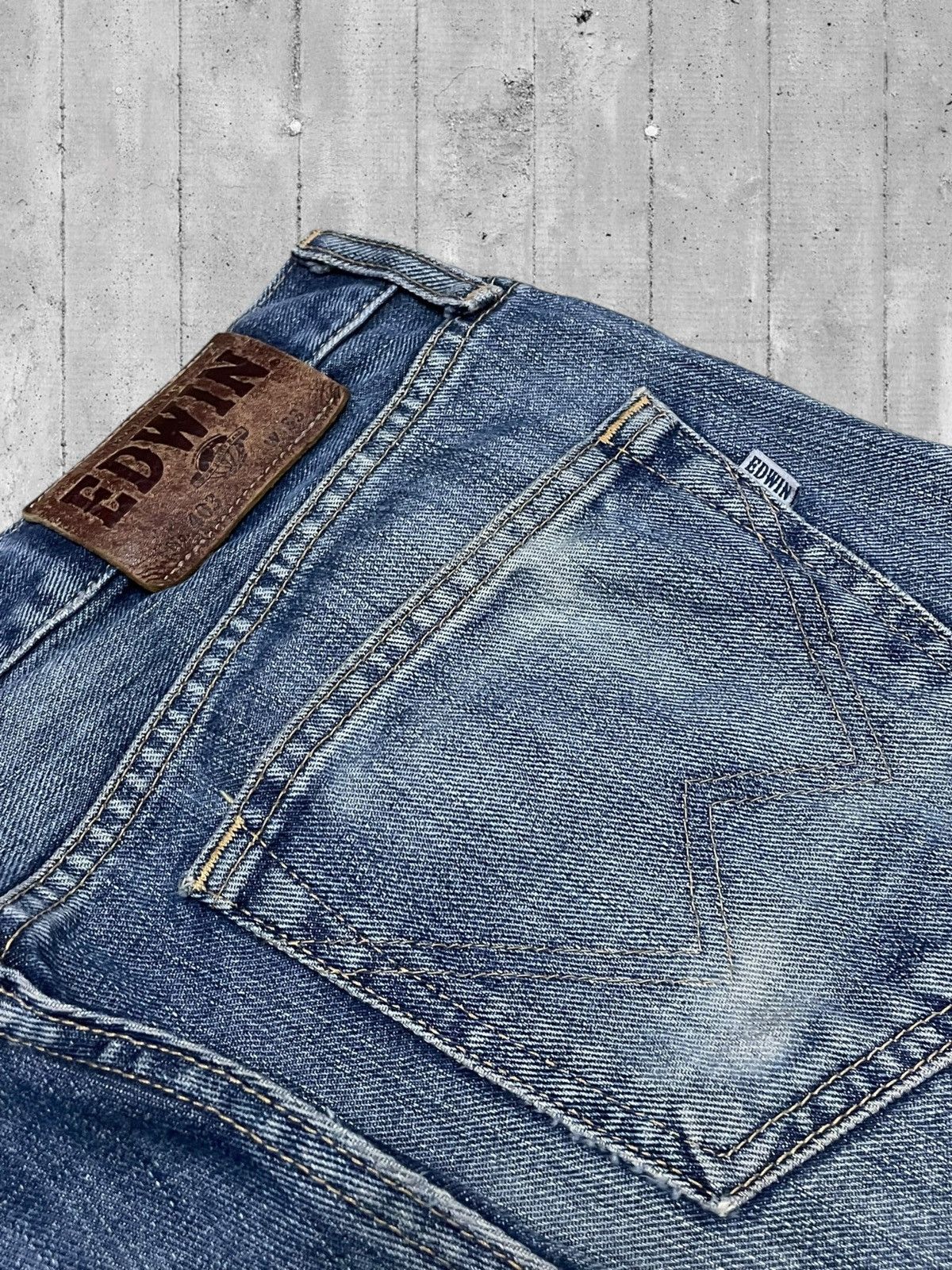 Designer × Edwin × Vintage Vintage 1990s Japan Designer Edwin Distressed Mudwash Denim Size US 32 / EU 48 - 15 Thumbnail