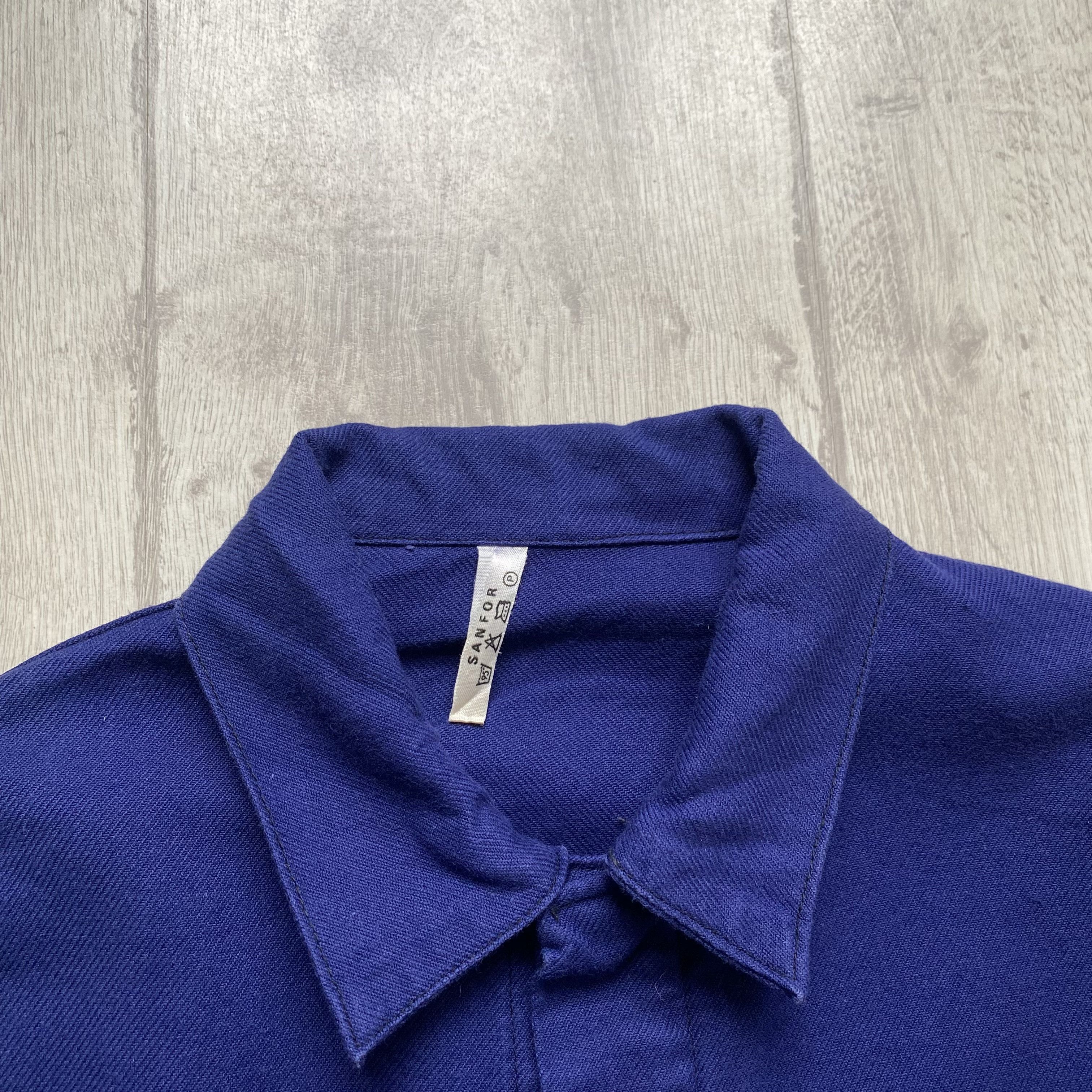 Le Mont Saint Michel Vintage 80s Faded Sanfor French Chore jacket Workwear Size US M / EU 48-50 / 2 - 8 Thumbnail