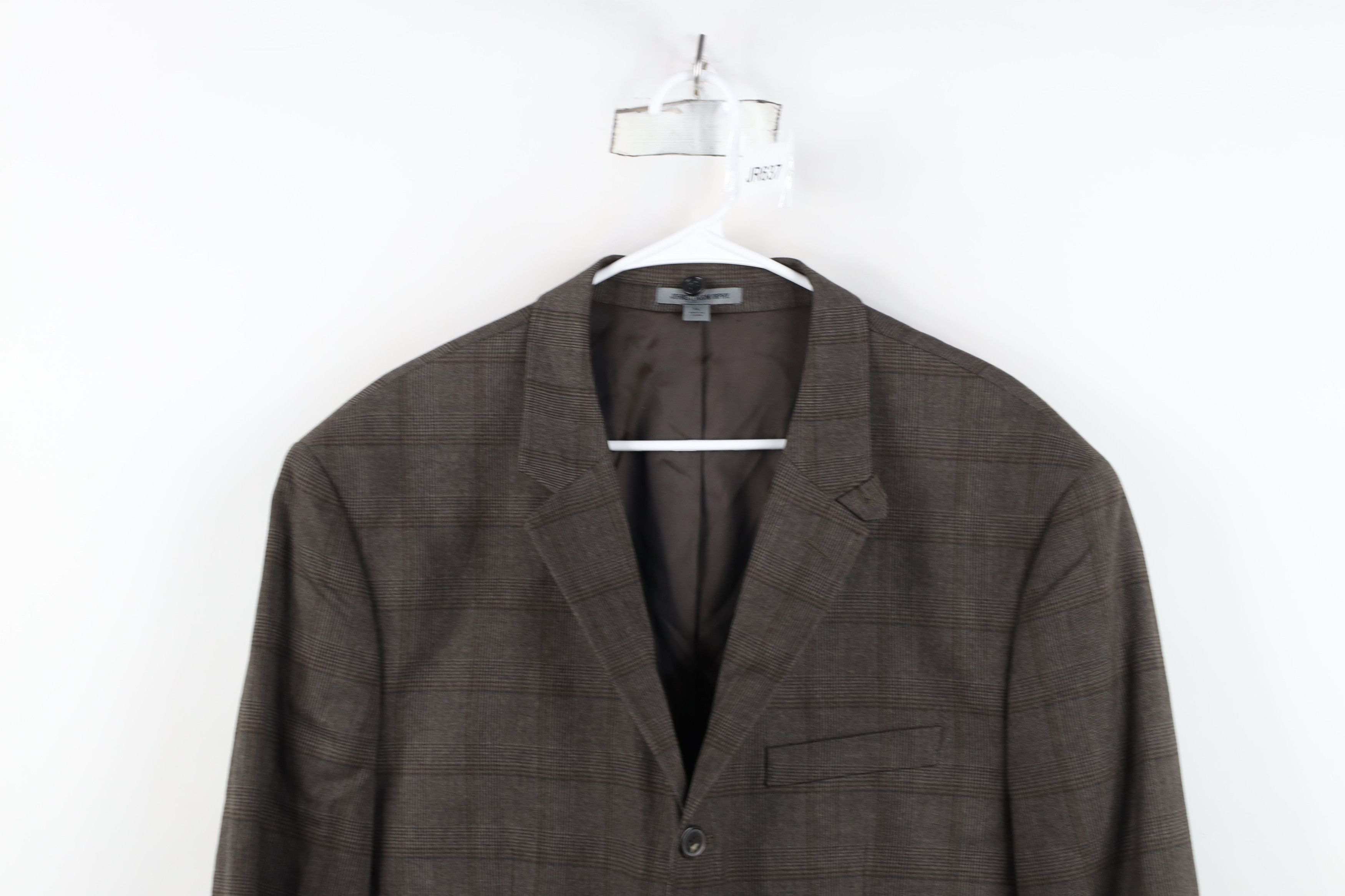 Johnston & Murphy Johnston & Murphy Suit Coat Blazer Jacket Coat Brown Plaid Size US XL / EU 56 / 4 - 2 Thumbnail