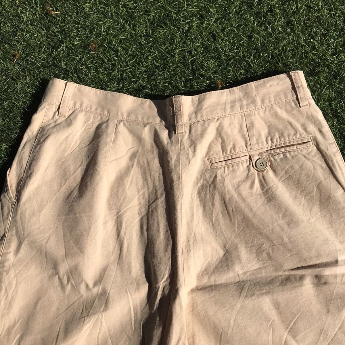 Designer × agnes b. Vintage Agnes B France Short pants khaki khakis beige Size US 34 / EU 50 - 5 Thumbnail