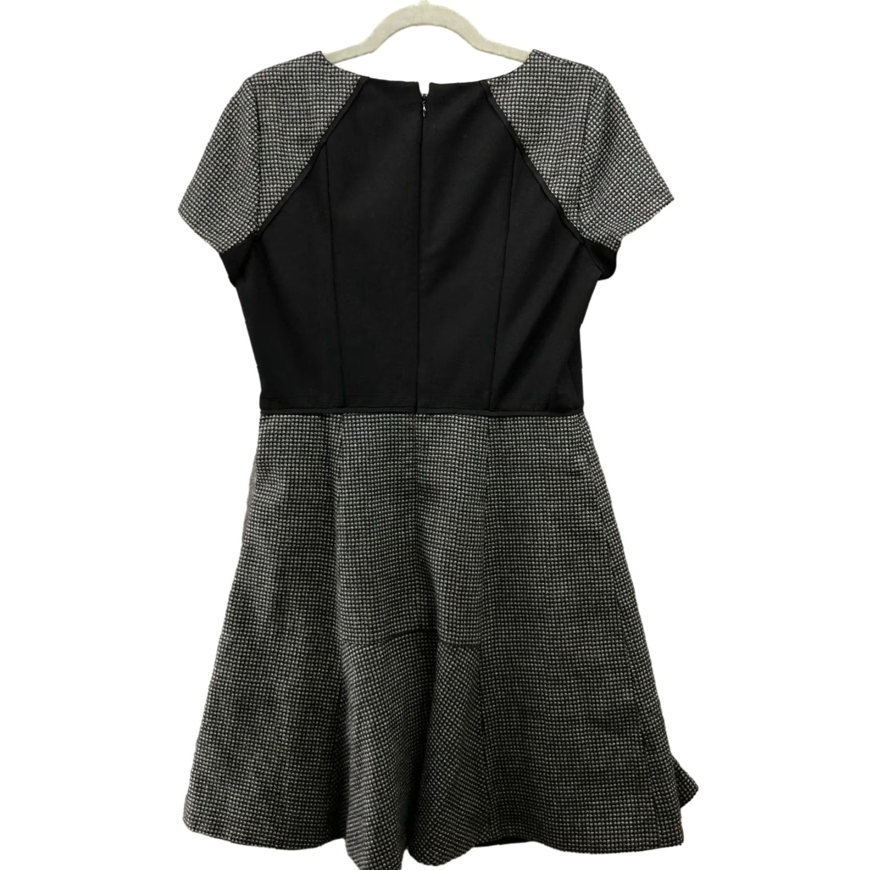 J.Crew J.CREW Wool Blend Dress Gray Plaid A-Line Short Sleeve Knee Length Size 8 Womens Career Formal Business Vintage No (if not vintage) Size 30" / US 8 / IT 44 - 2 Thumbnail
