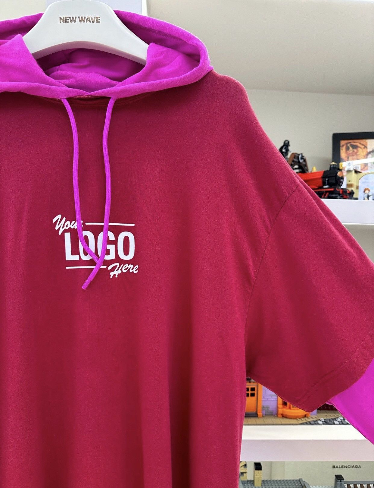 Balenciaga Balenciaga Splicing Color Letter Fake Two Piece Hoodie Size US XS / EU 42 / 0 - 3 Thumbnail