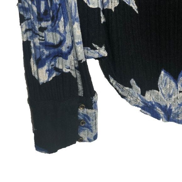 Lucky Brand Lucky Brand Linen Blend Floral Print Henley Top Size S / US 4 / IT 40 - 5 Thumbnail