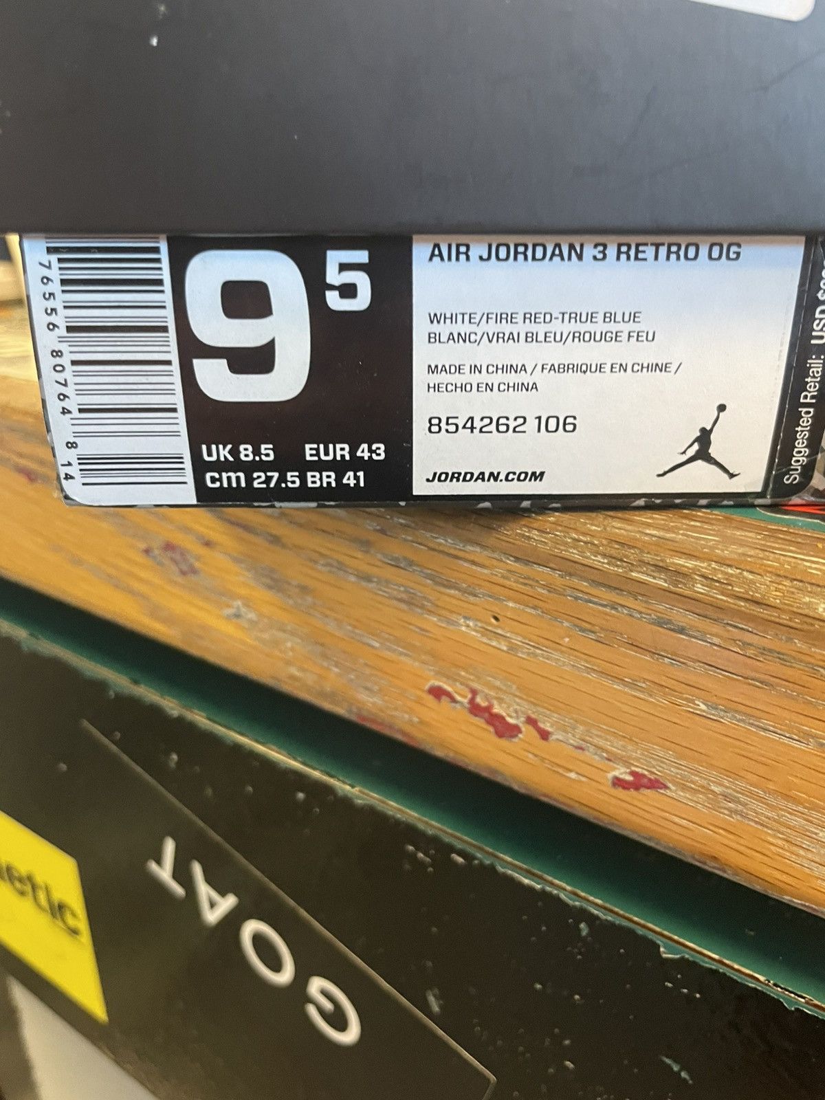 Jordan Brand Jordan 3 True Blue (2016) Size US 9.5 / EU 42-43 - 7 Thumbnail