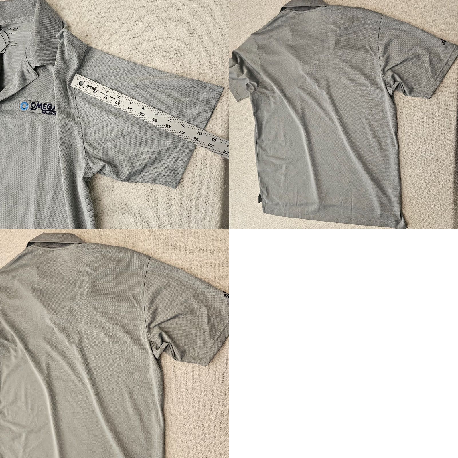 Adidas Adidas Polo Shirt Men L Gray Climalite Golf Short Sleeve NEW Omega Size US L / EU 52-54 / 3 - 8 Thumbnail